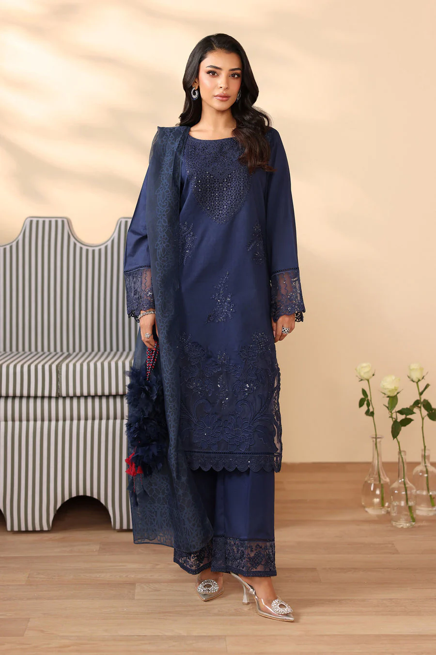 Maria B DWP2507-ESM-BLU Pre Fall Prets 2025