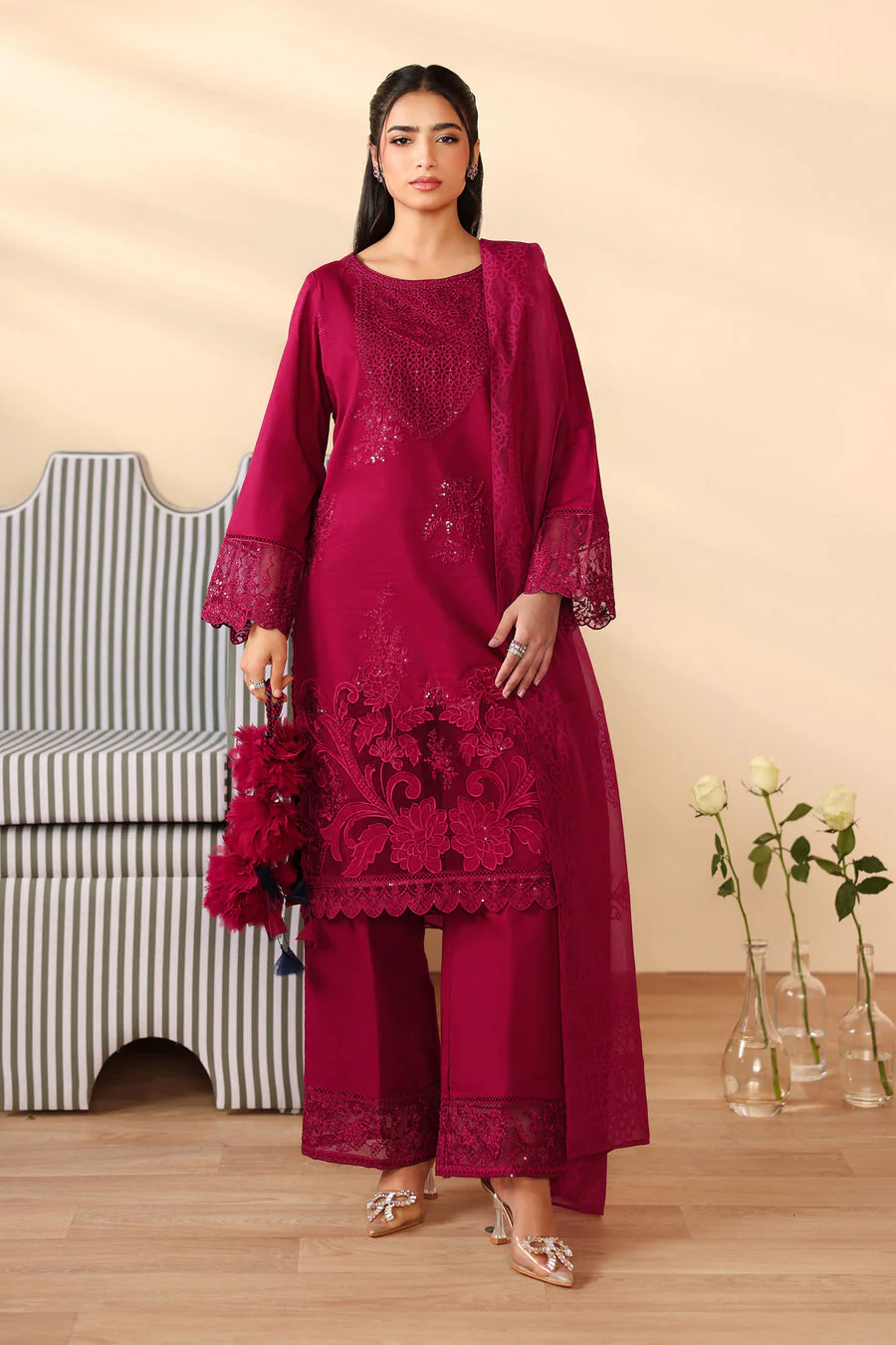 Maria B DWP2507-ESM-MRN Pre Fall Prets 2025