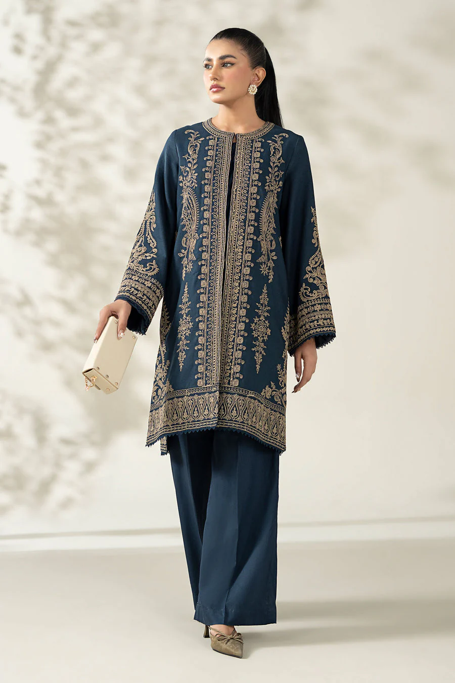 Maria B DWW2558-ESM-BLU Winter Luxury Pret 2025