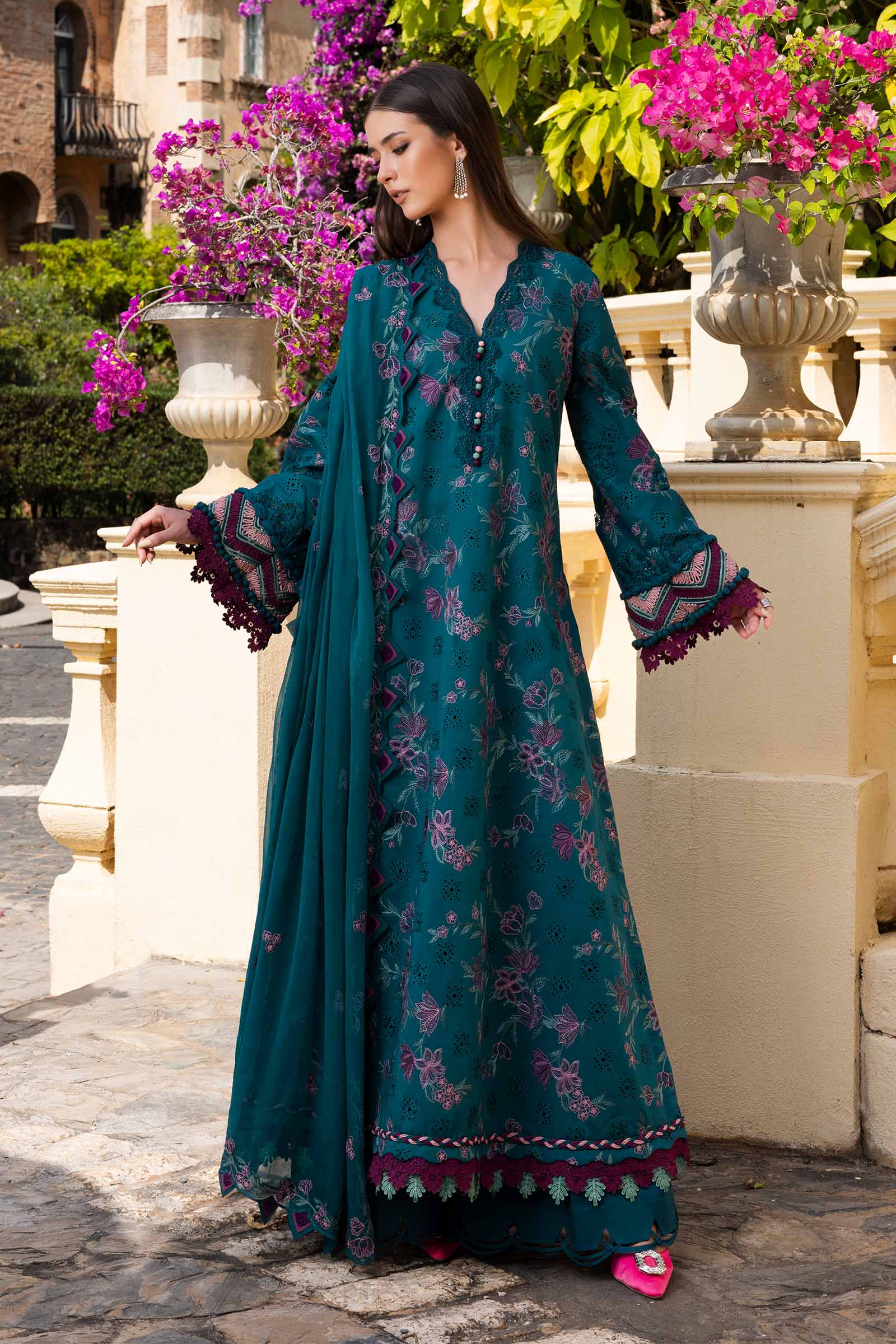 Maria B  LF1017S-OLN-PKB Eid Collection M Luxe Fabrics 2026