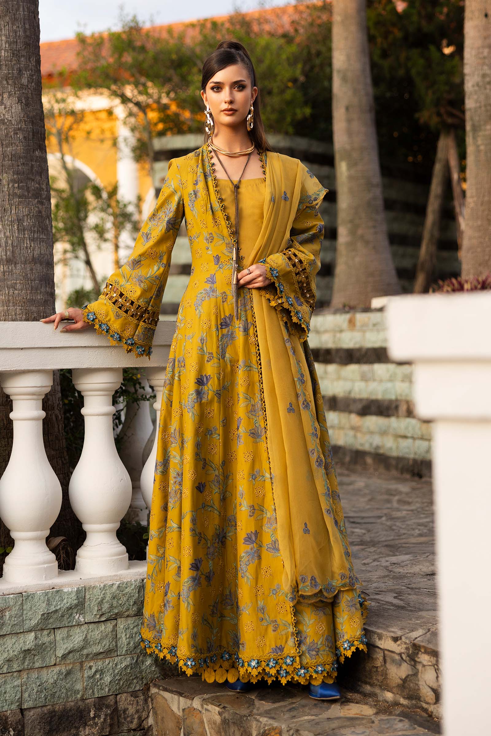 Maria B LF1018S-OLN-MTD Eid Collection M Luxe Fabrics 2026