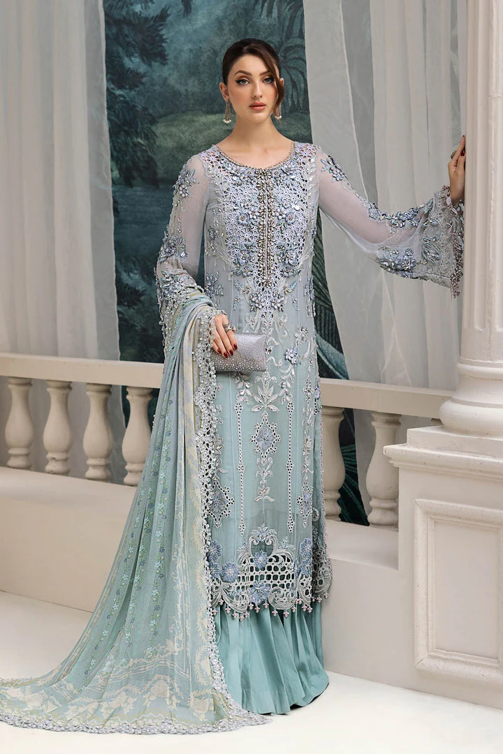 Maria B MPC2508-999-AQA Mbroidered Chiffon 2025