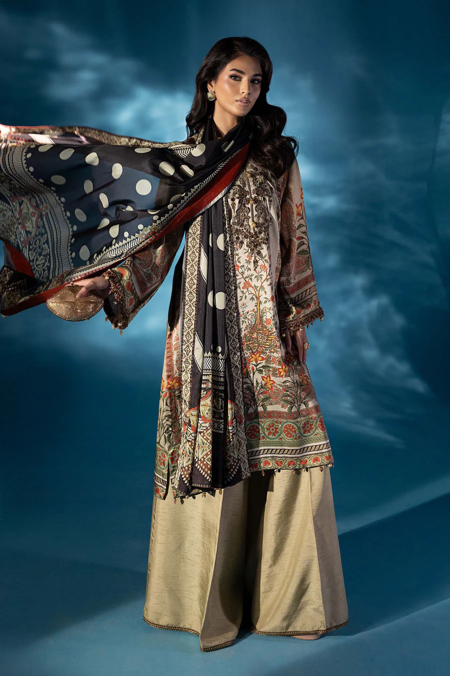 Maria B MPW2505-ESM-SKN Silk Winter 2025