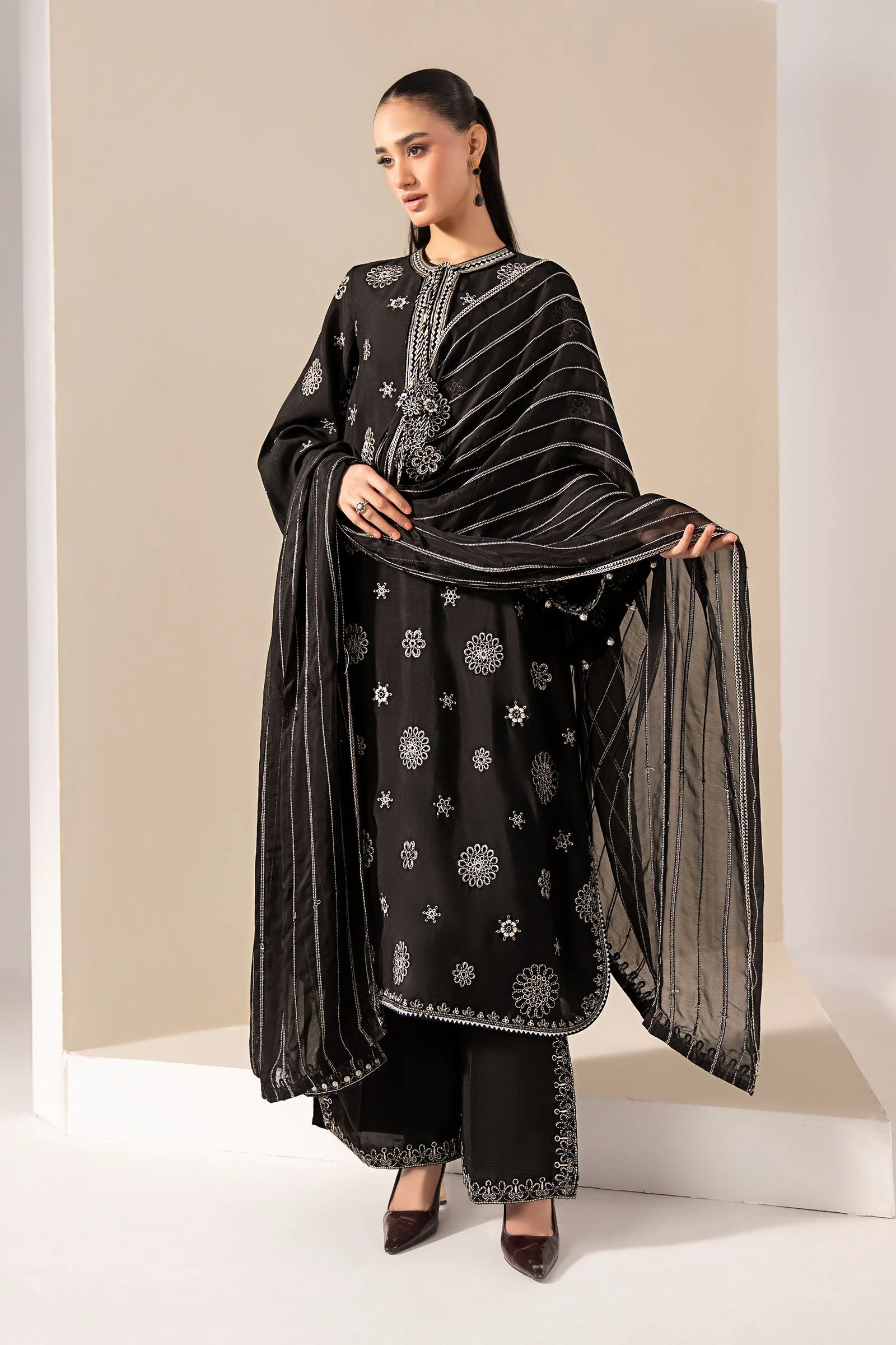 Maria B MST-EF26-08-Black M Classic 2026 - Image 2