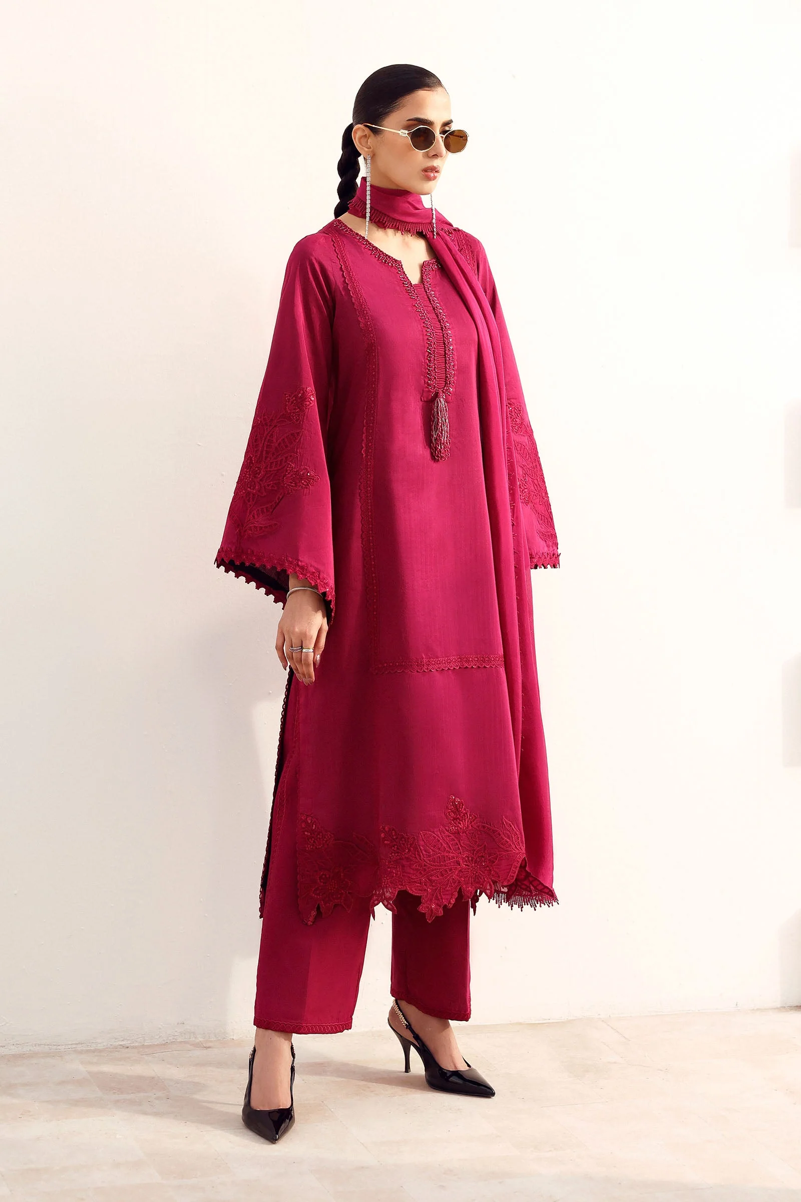Maria B MST-EF26-15-Hot Pink M Classic 2026 - Image 2