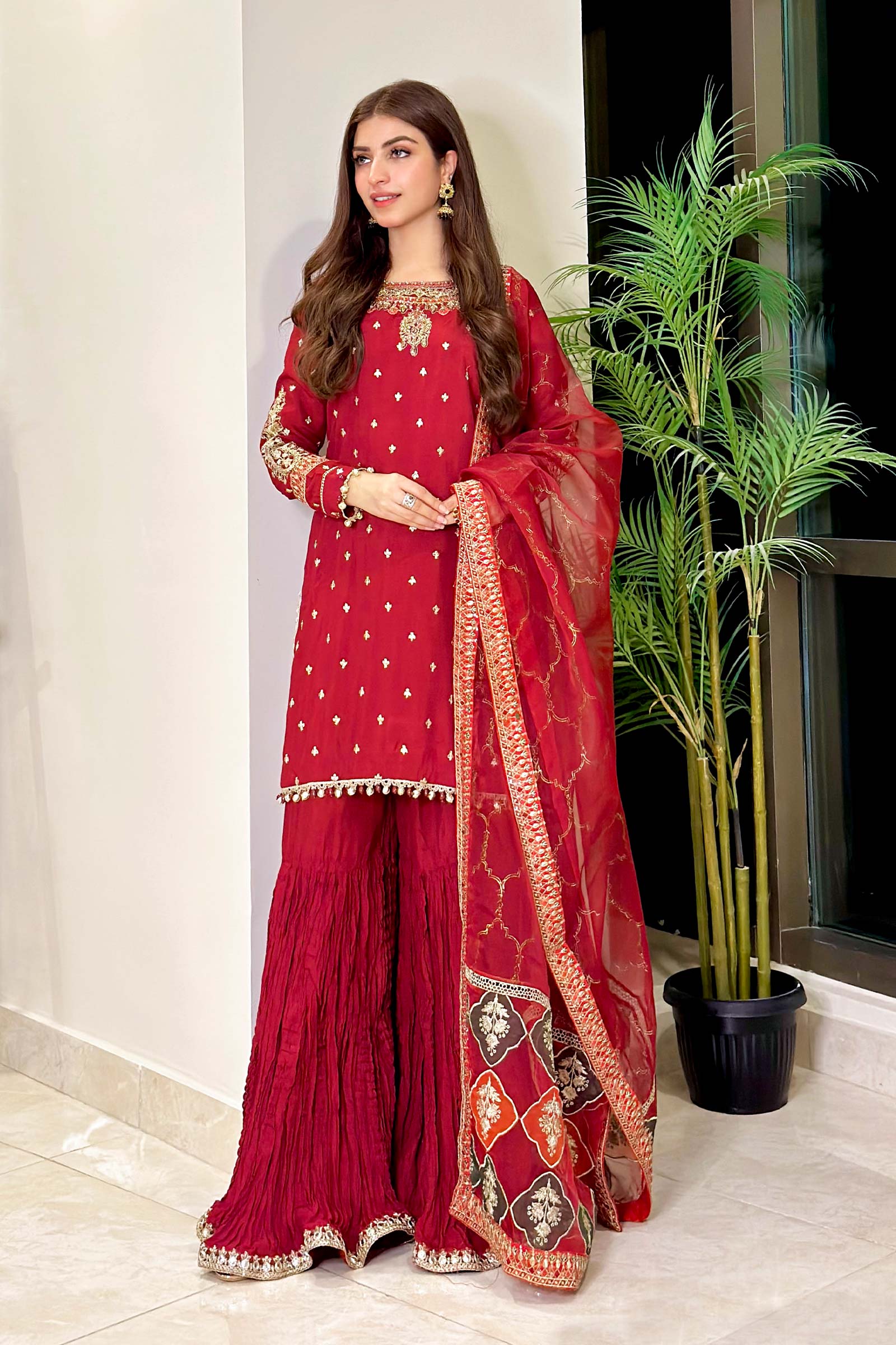 Maria B SF-EA23-18R1 Maroon  Eid Ki Tayariaan Kahaniyan 2026