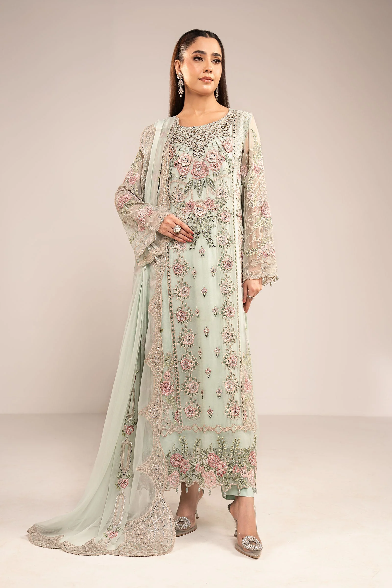 Maria B SF-EF26-01 Sea Green Eid Ki Tayariaan Kahaniyan 2026