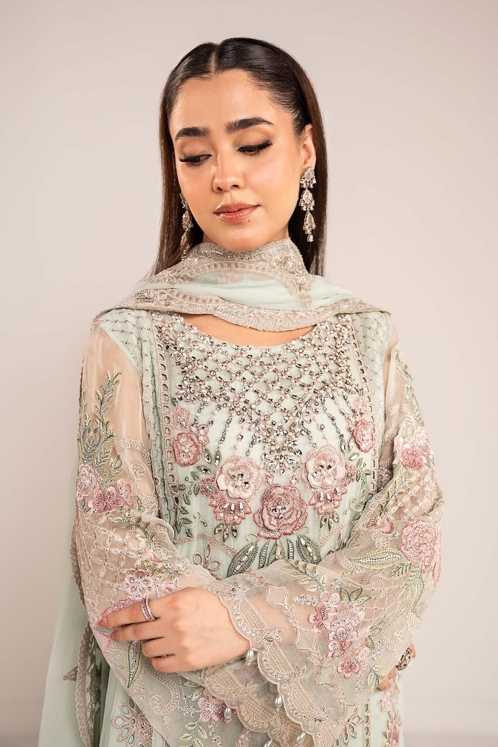 Maria B SF-EF26-01 Sea Green Eid Ki Tayariaan Kahaniyan 2026 - Image 2