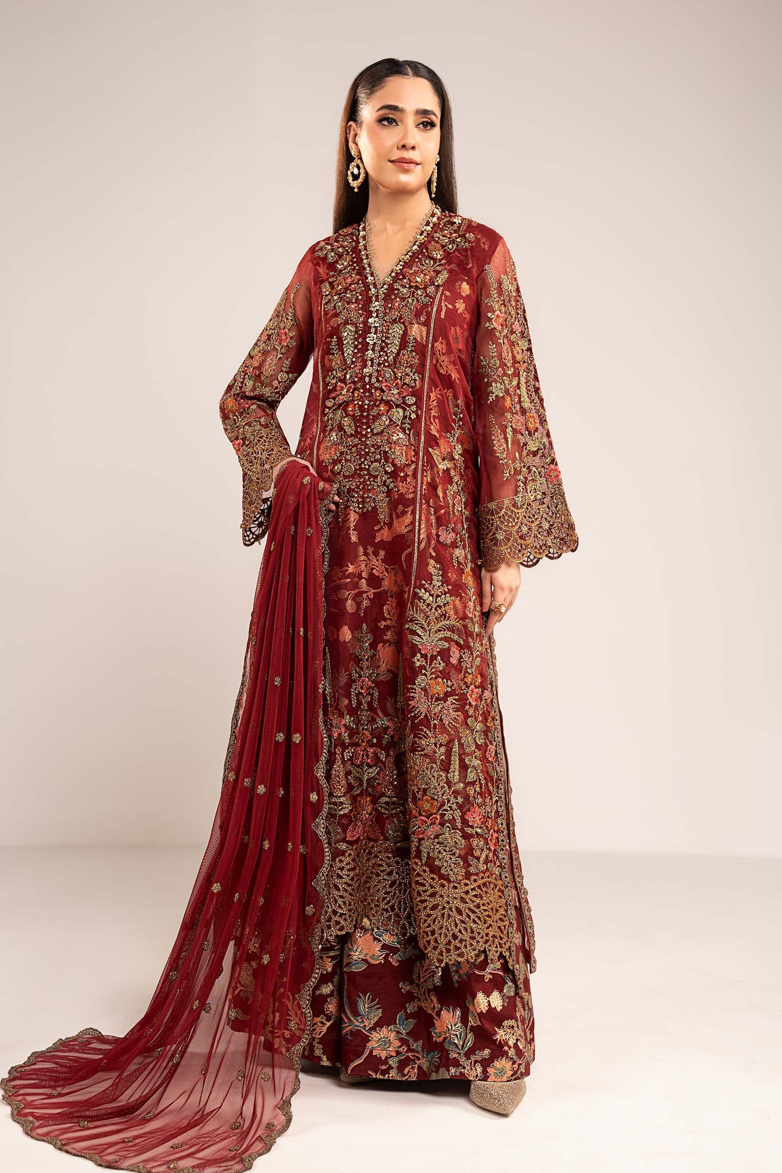 Maria B SF-EF26-02 Maroon  Eid Ki Tayariaan Kahaniyan 2026