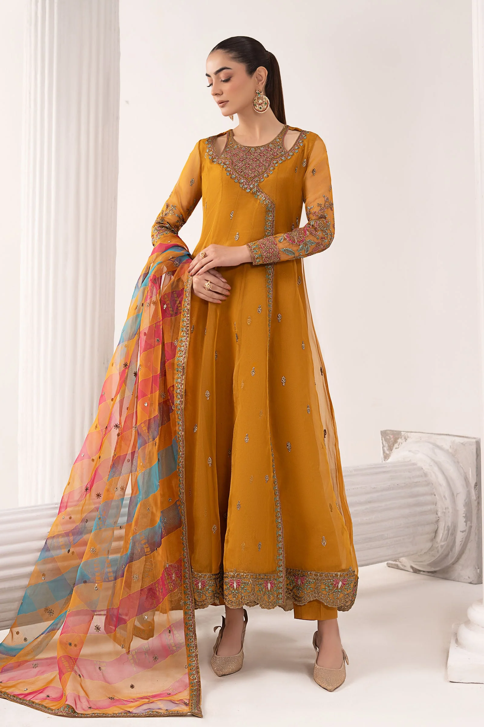 Maria B SF-EF26-08 Mustard  Eid Ki Tayariaan Kahaniyan 2026