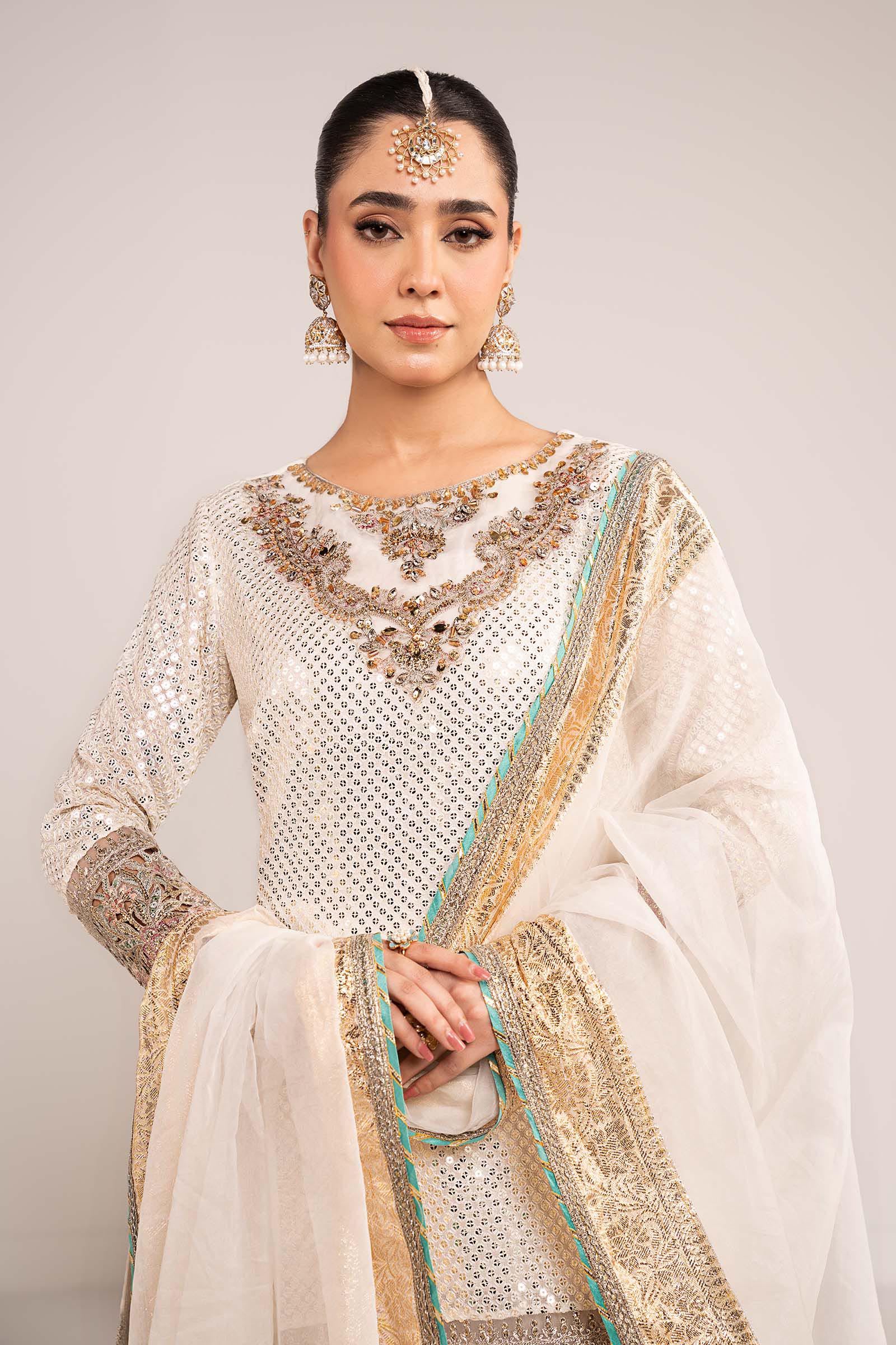 Maria B SF-EF26-15 Off-white  Eid Ki Tayariaan Kahaniyan 2026 - Image 2