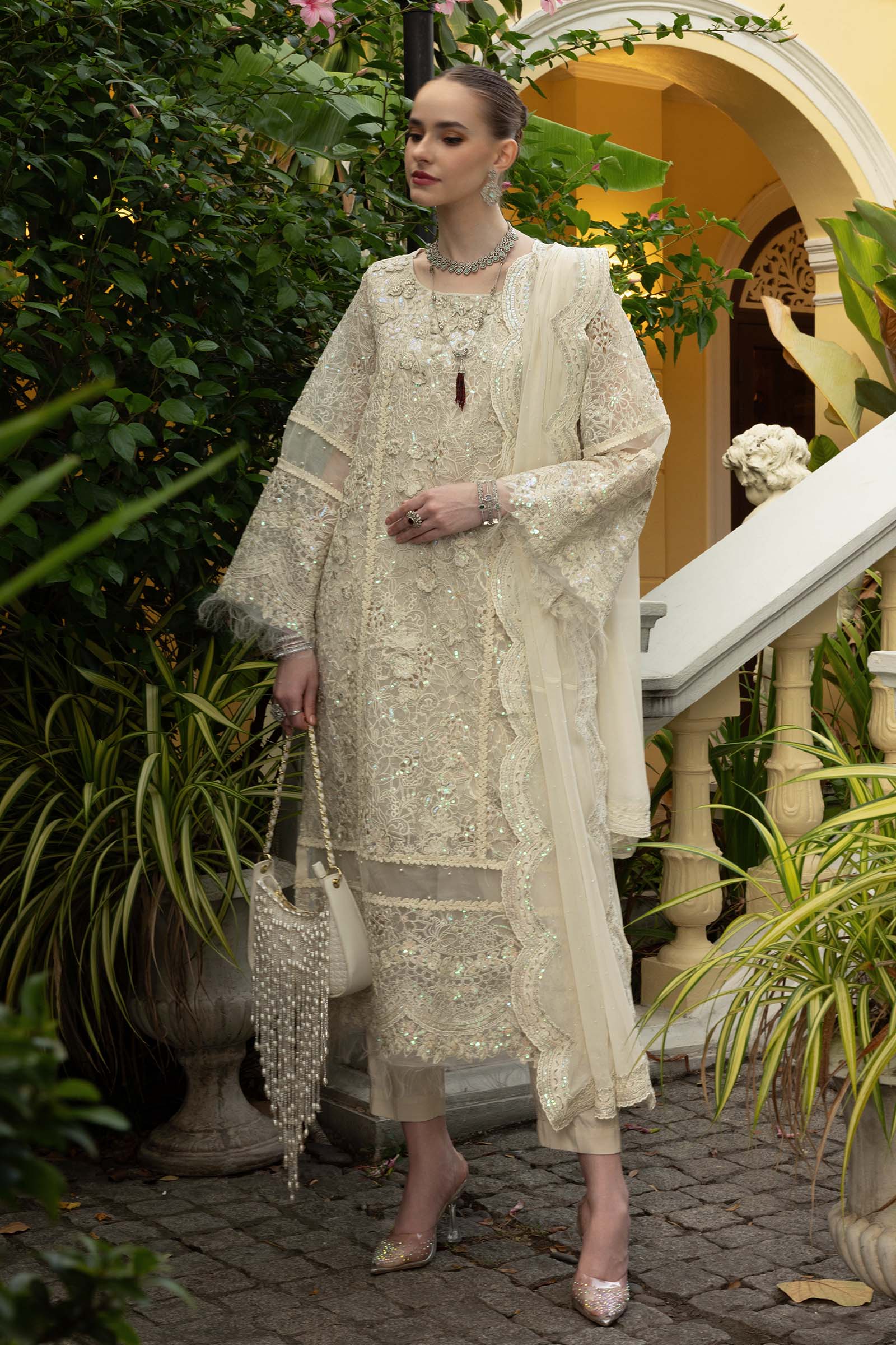 Maria B SF-EF26-21 Off-white Eid Ki Tayariaan Kahaniyan 2026