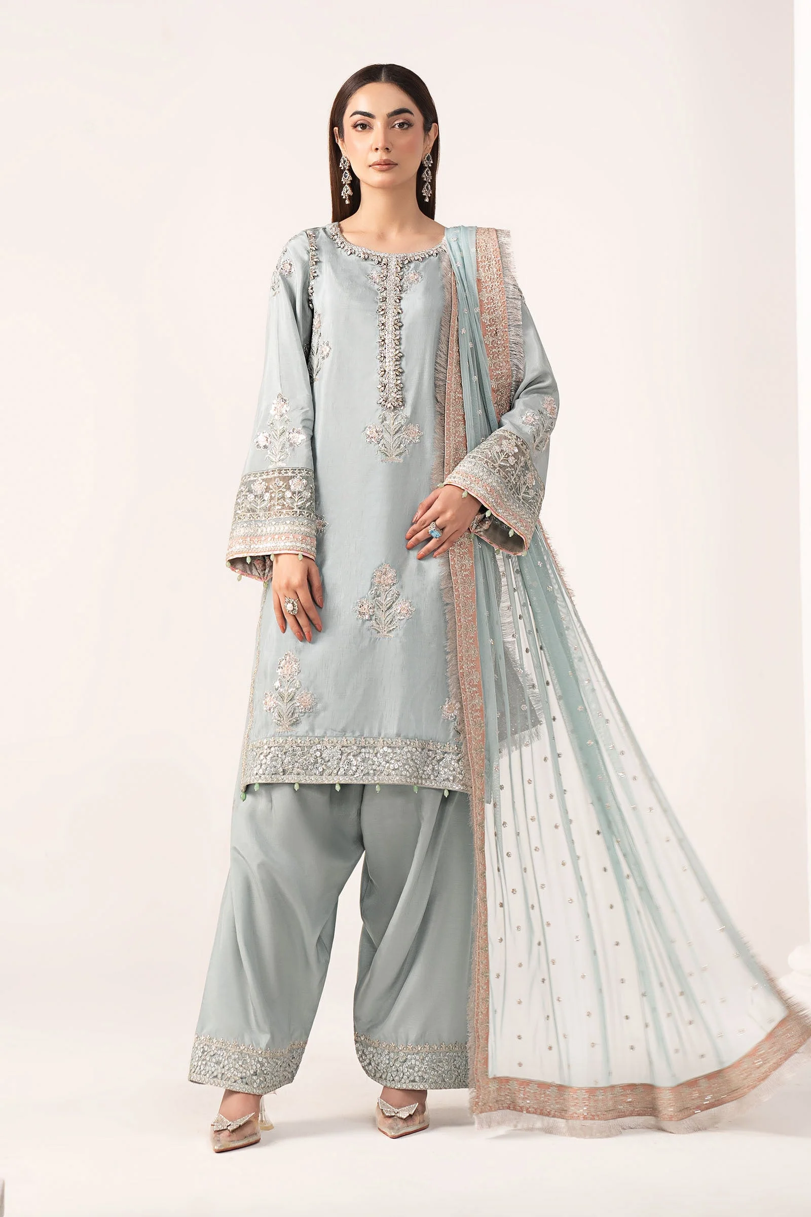 Maria B SF-EF26-22 Light Blue  Eid Ki Tayariaan Kahaniyan 2026