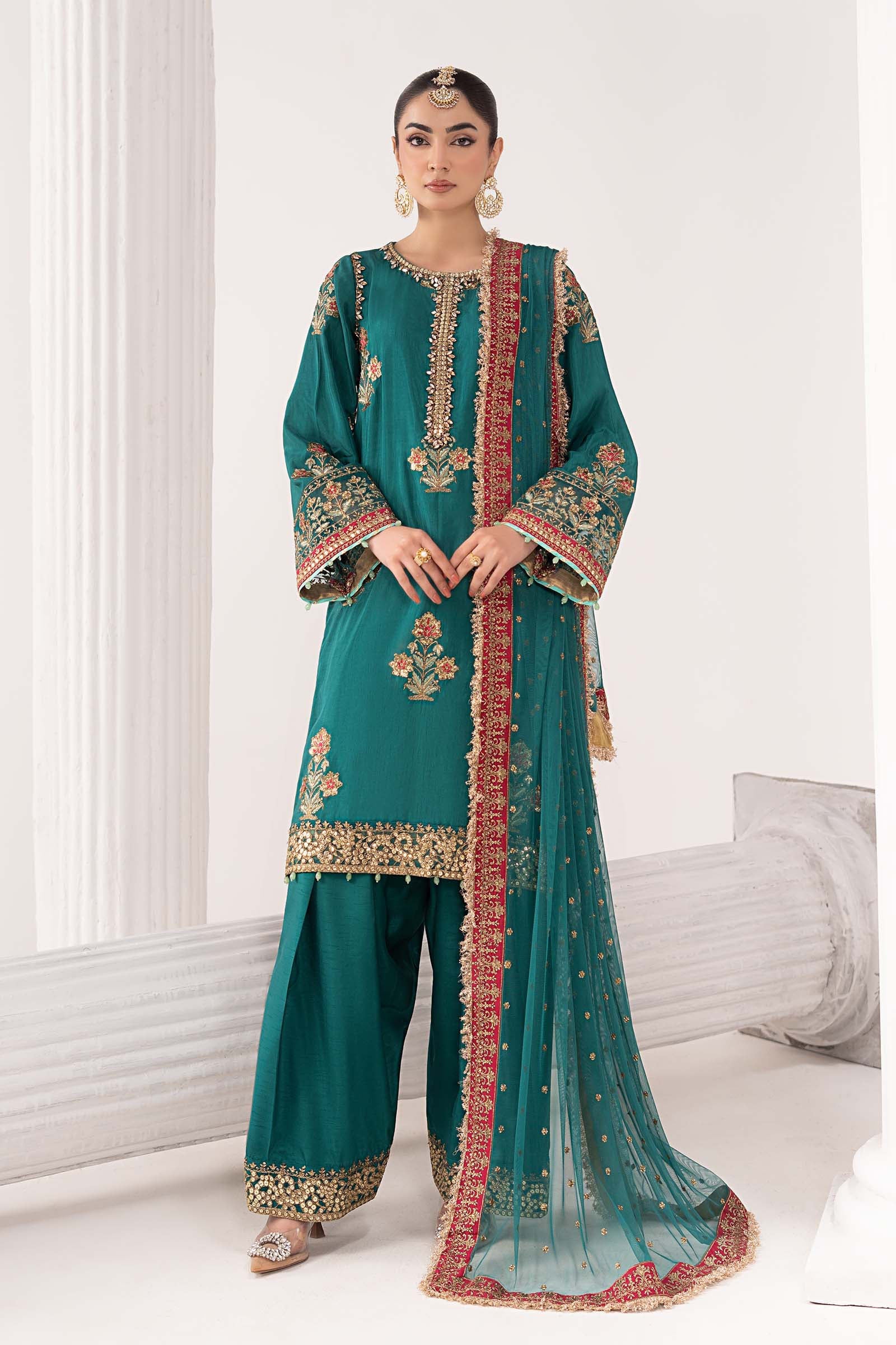 Maria B SF-EF26-22 Teal Eid Ki Tayariaan Kahaniyan 2026