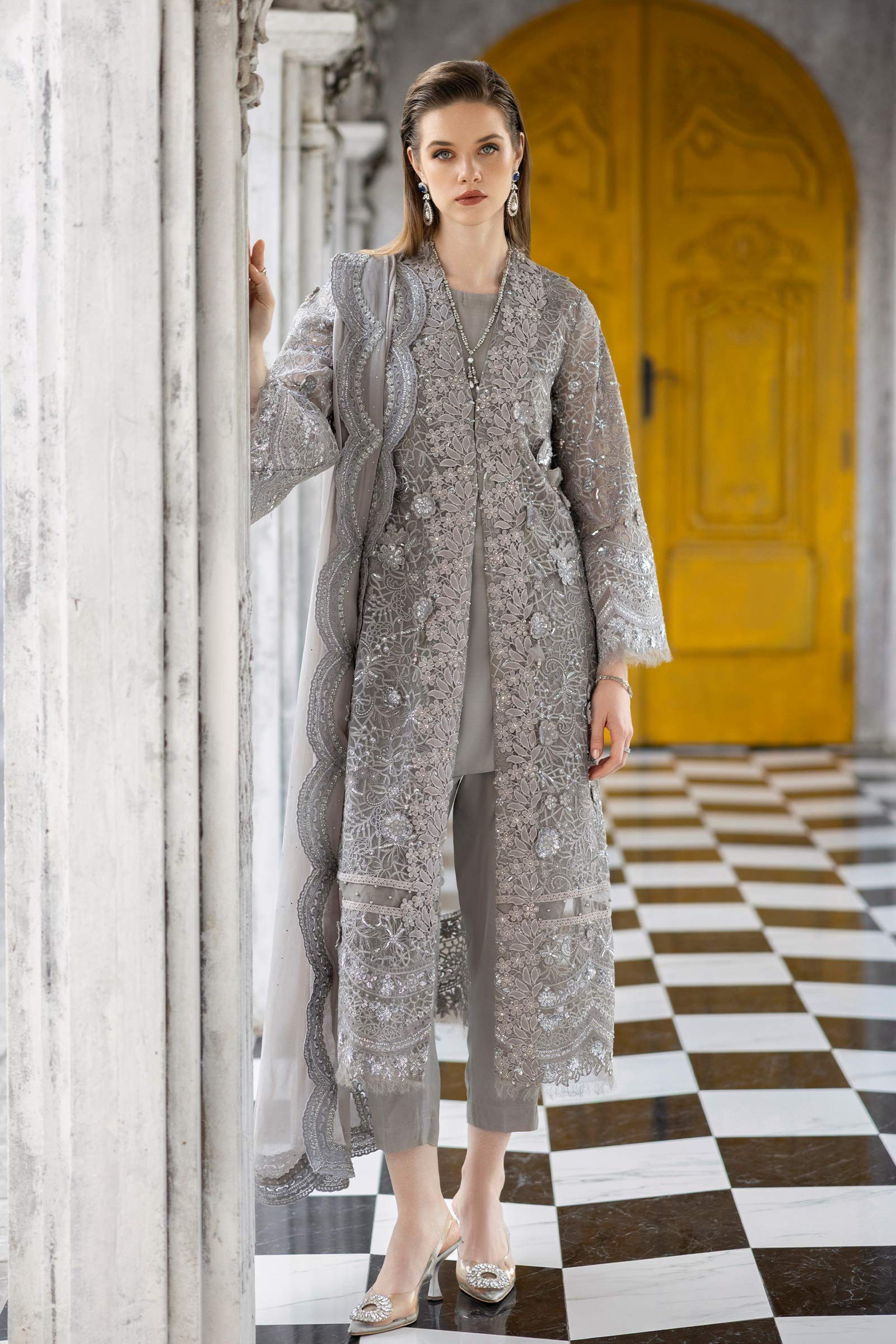 Maria B SF-EF26-25 Grey  Eid Ki Tayariaan Kahaniyan 2026