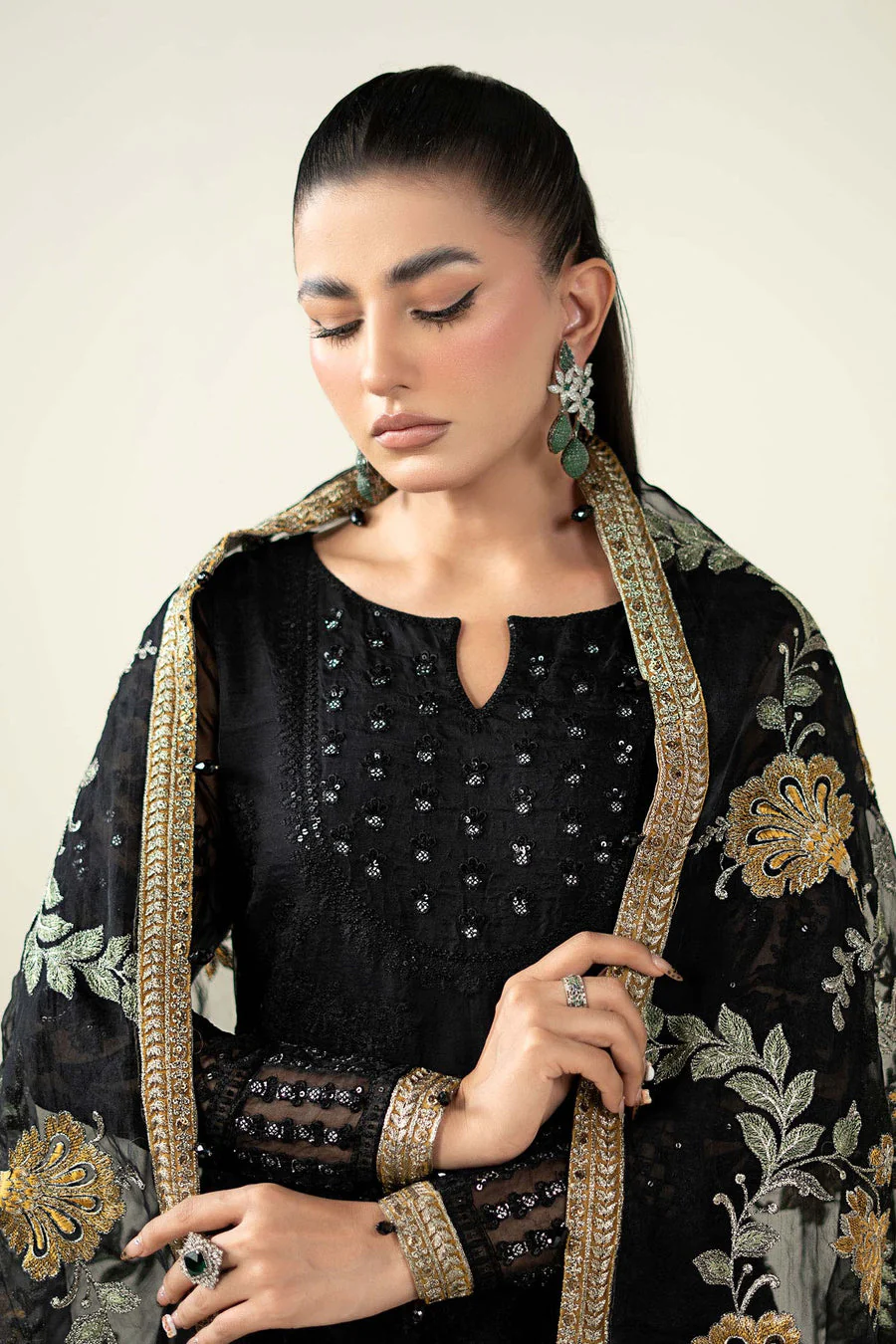 Maria B SFF09R1-ESM-BLK Pre Fall Prets 2025 - Image 2