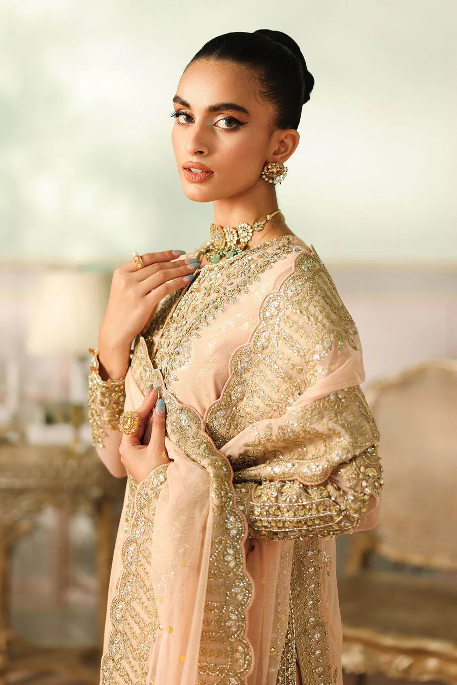 Maria B SFF2566-ESM-PCH Pre Fall Prets 2025 - Image 2
