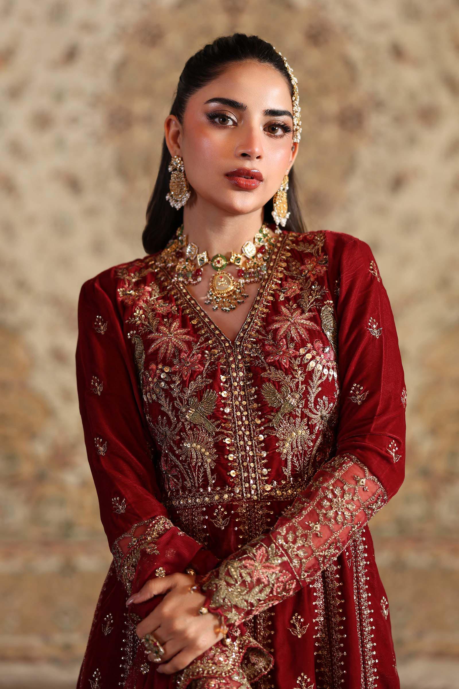 Maria B SFW2501-ESM-RED Shehnai Luxury Formals 2025 - Image 2