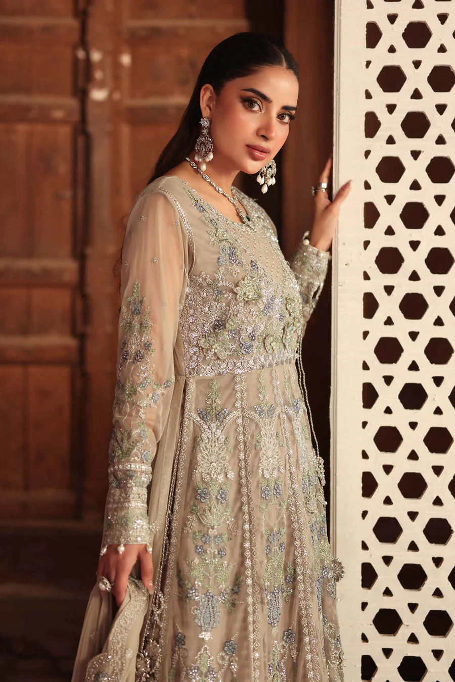 Maria B SFW2528-ESM-GRY Shehnai Luxury Formals 2026 - Image 2