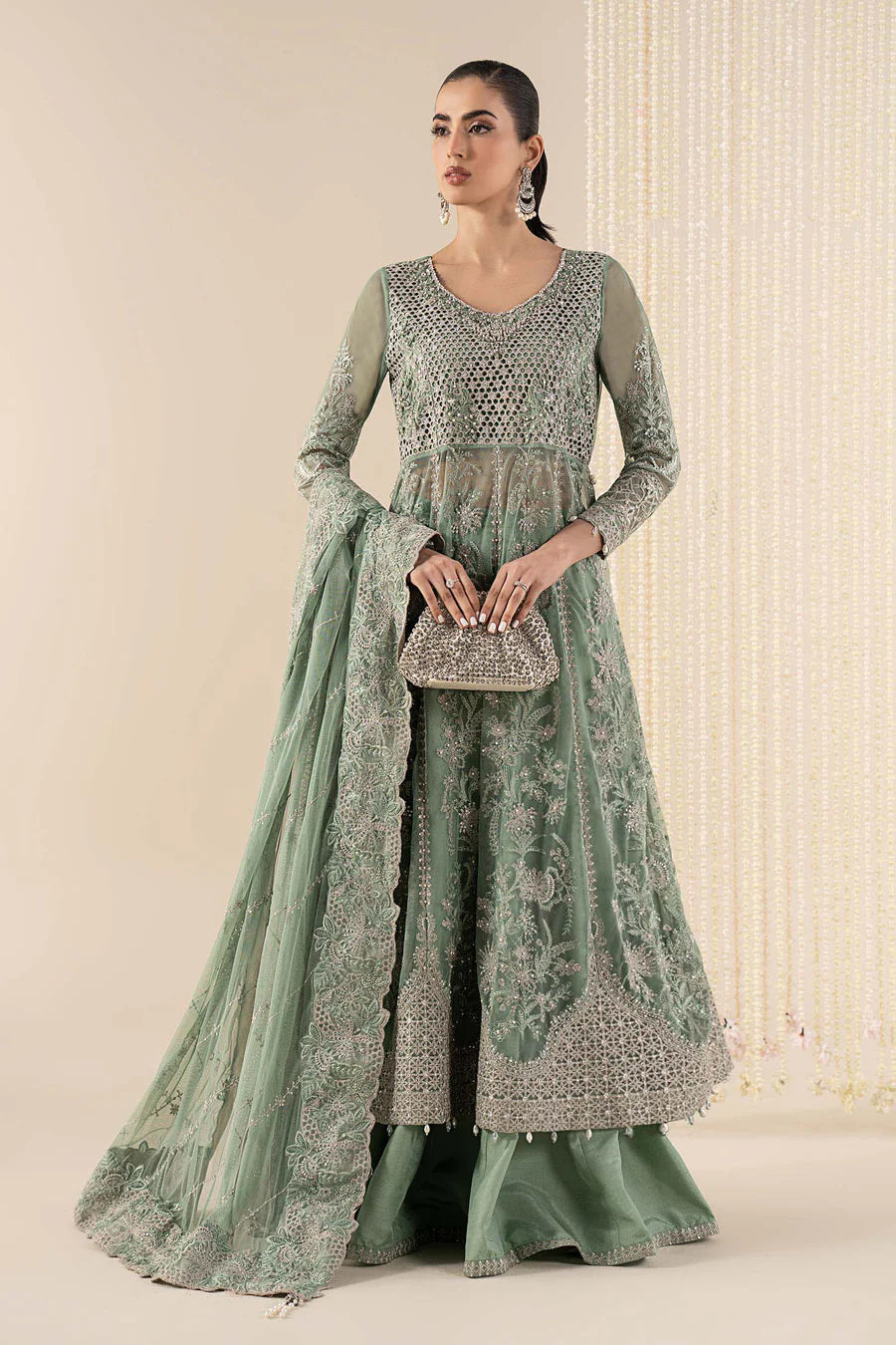 Maria B SFW2552-ESM-GRN Shehnai Luxury Formals 2026