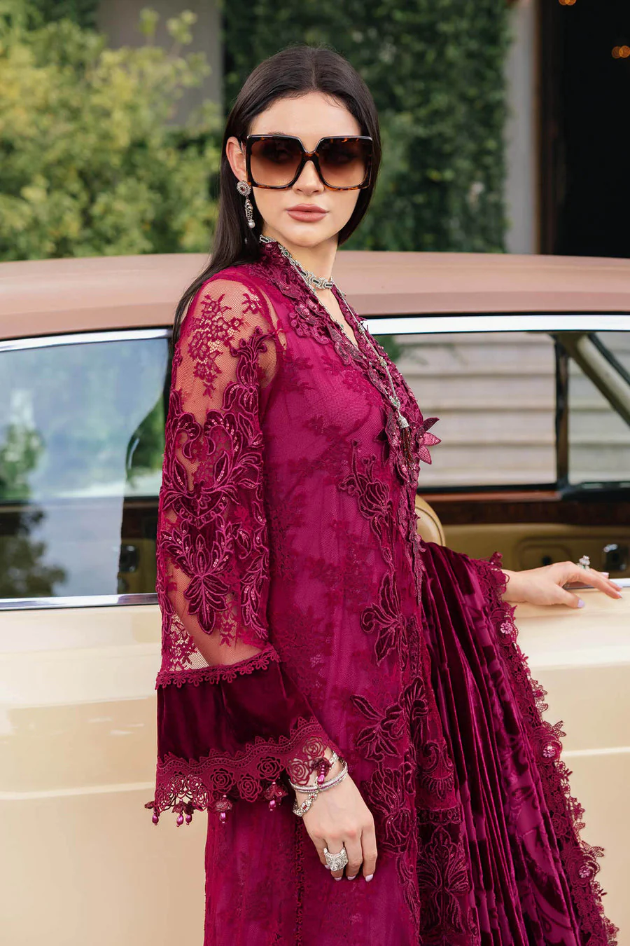 Maria B WL01308-999-MRN Winter Luxe 2025 - Image 2