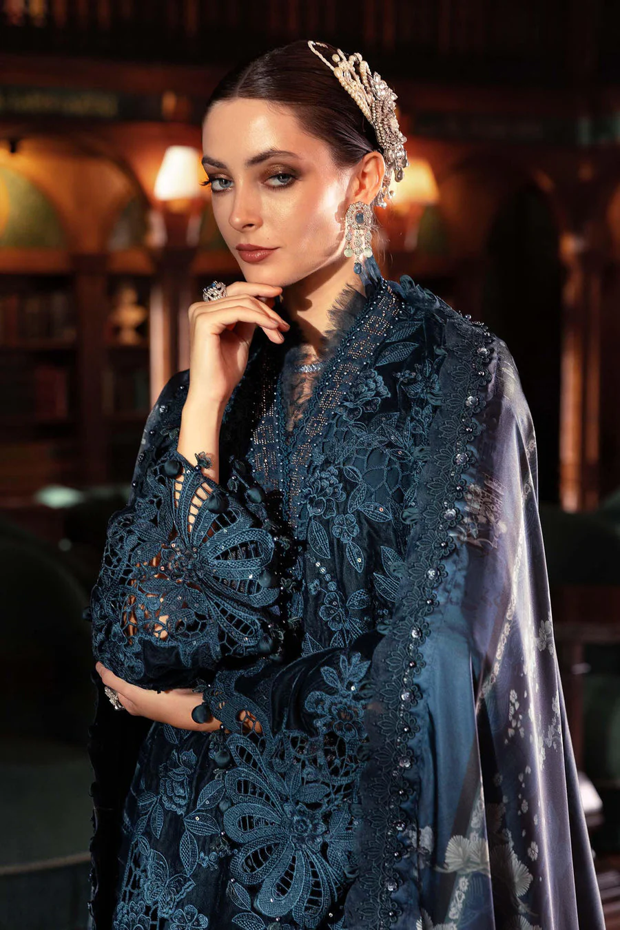Maria B WL01310-999-TEL Winter Luxe 2025 - Image 2