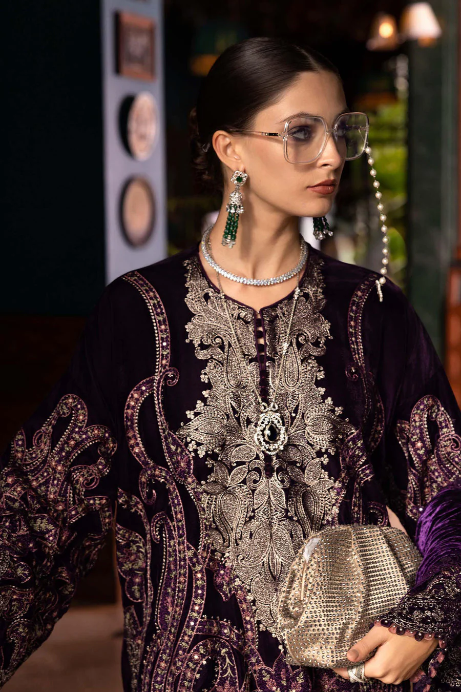 Maria B WL01311-999-PRP Winter Luxe 2025 - Image 2