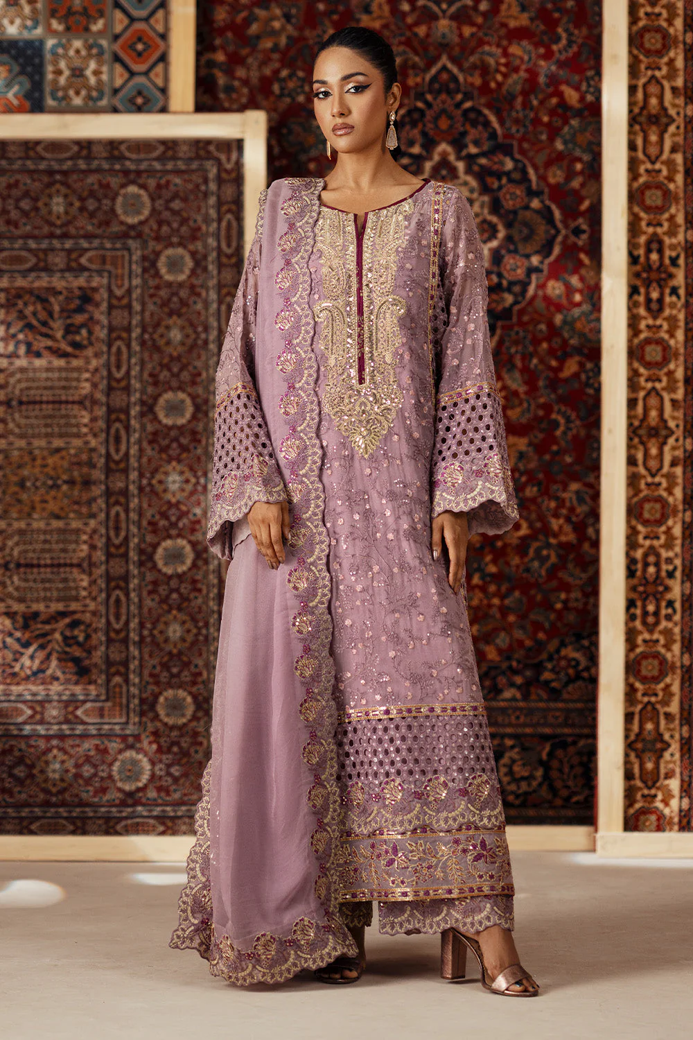Maryum N Maria Aliza - FSU5633 Embroidered Chiffon Collection 2025