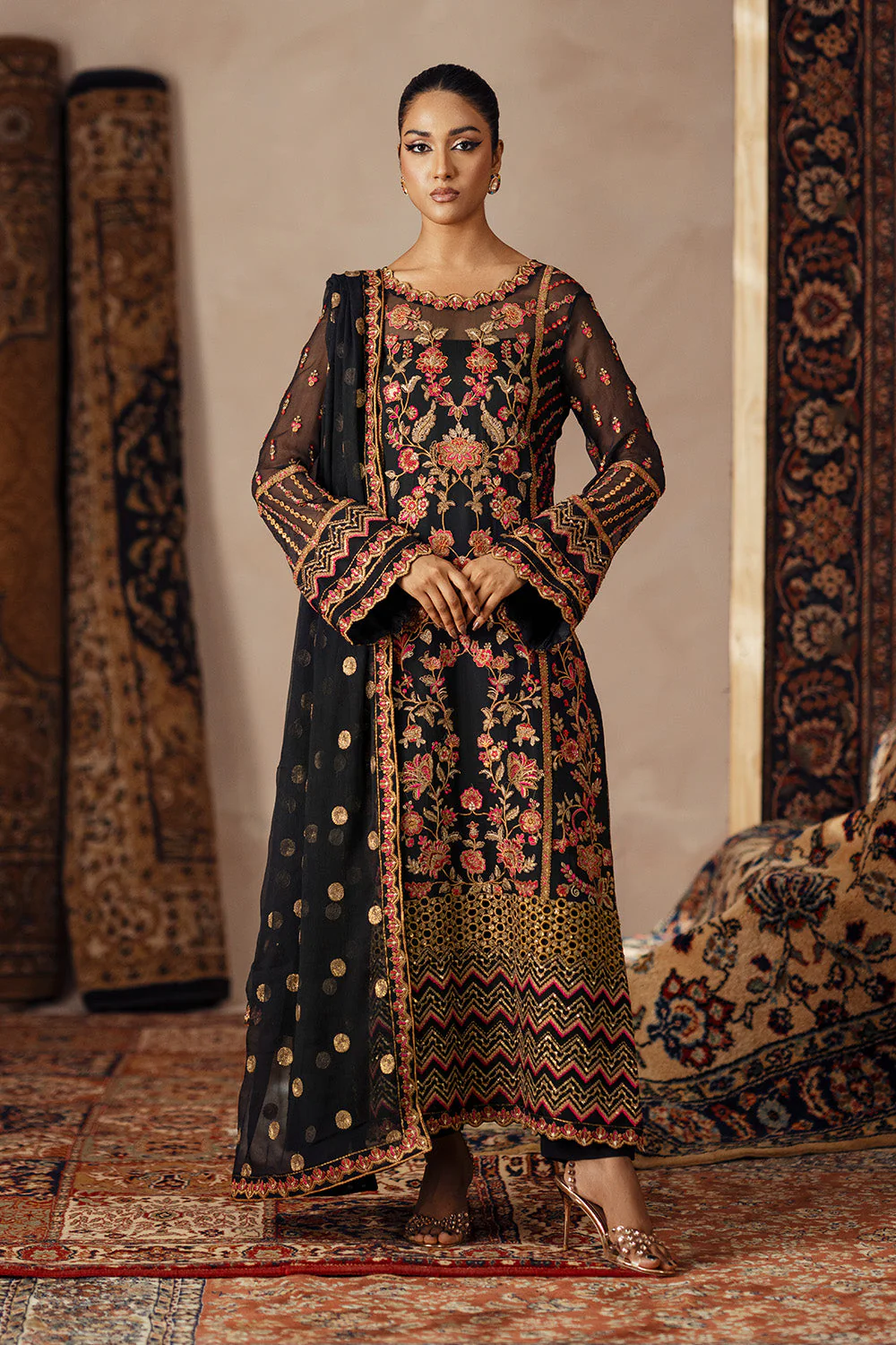 Maryum N Maria Alona - FSU5634 Embroidered Chiffon Collection 2025