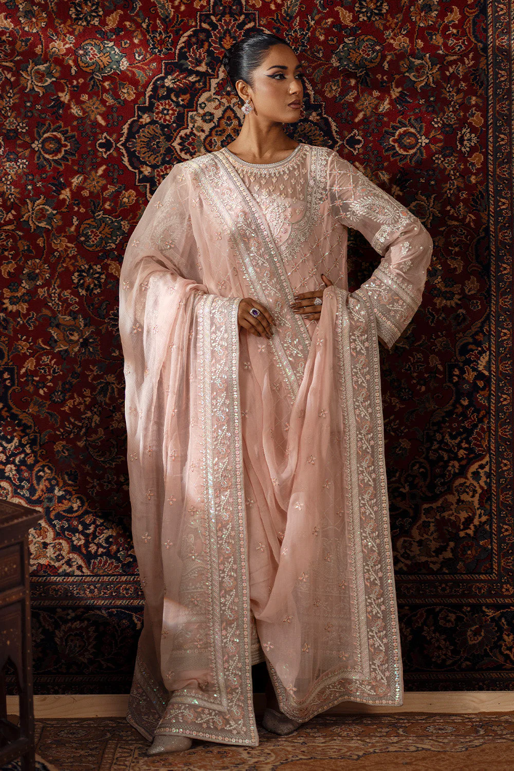 Maryum N Maria Amira - FSU5636 Embroidered Chiffon Collection 2025