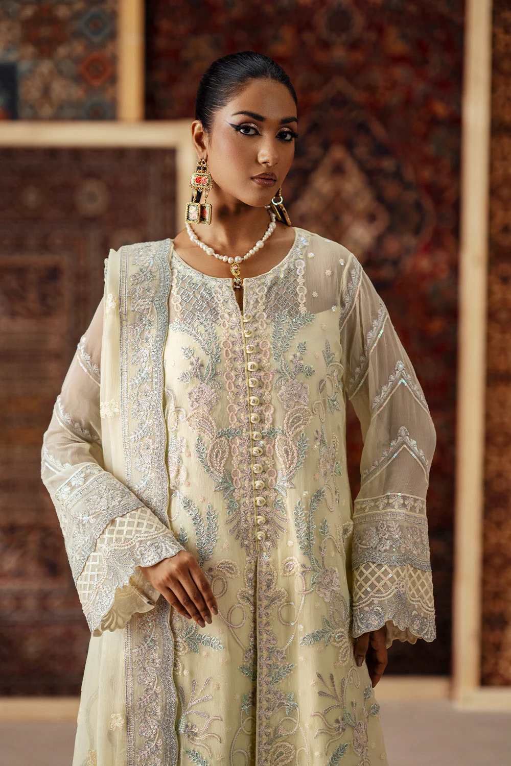 Maryum N Maria Ardeth - FSU5637 Embroidered Chiffon Collection 2025 - Image 2