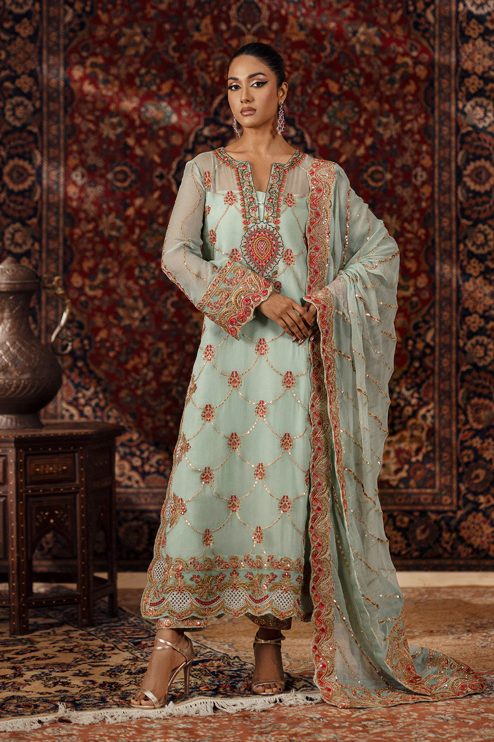 Maryum N Maria Avital - FSU5638 Embroidered Chiffon Collection 2025