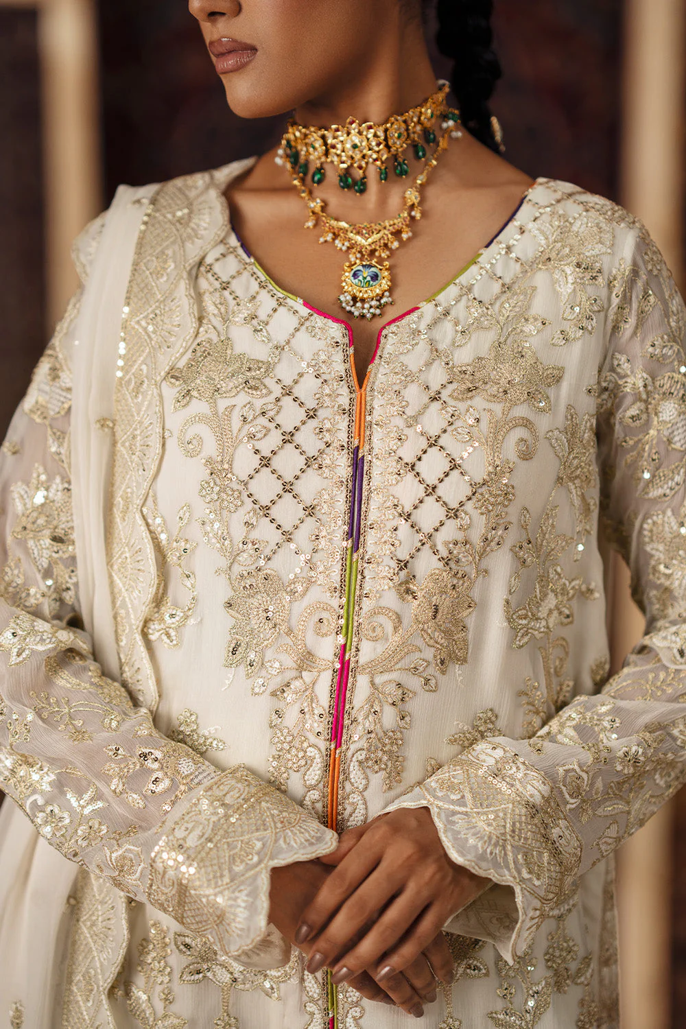 Maryum N Maria Ayala - FSU5639 Embroidered Chiffon Collection 2025 - Image 2