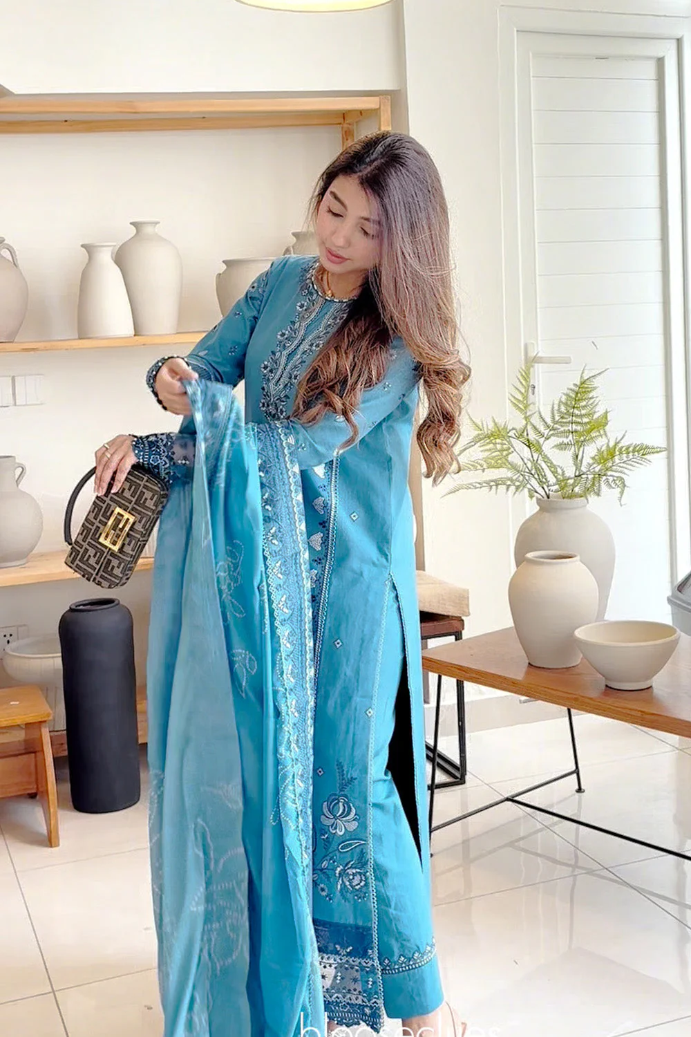 Maryum N Maria Blue Moon - MS50370 Elara Luxury Eid Pret 2025 - Image 2