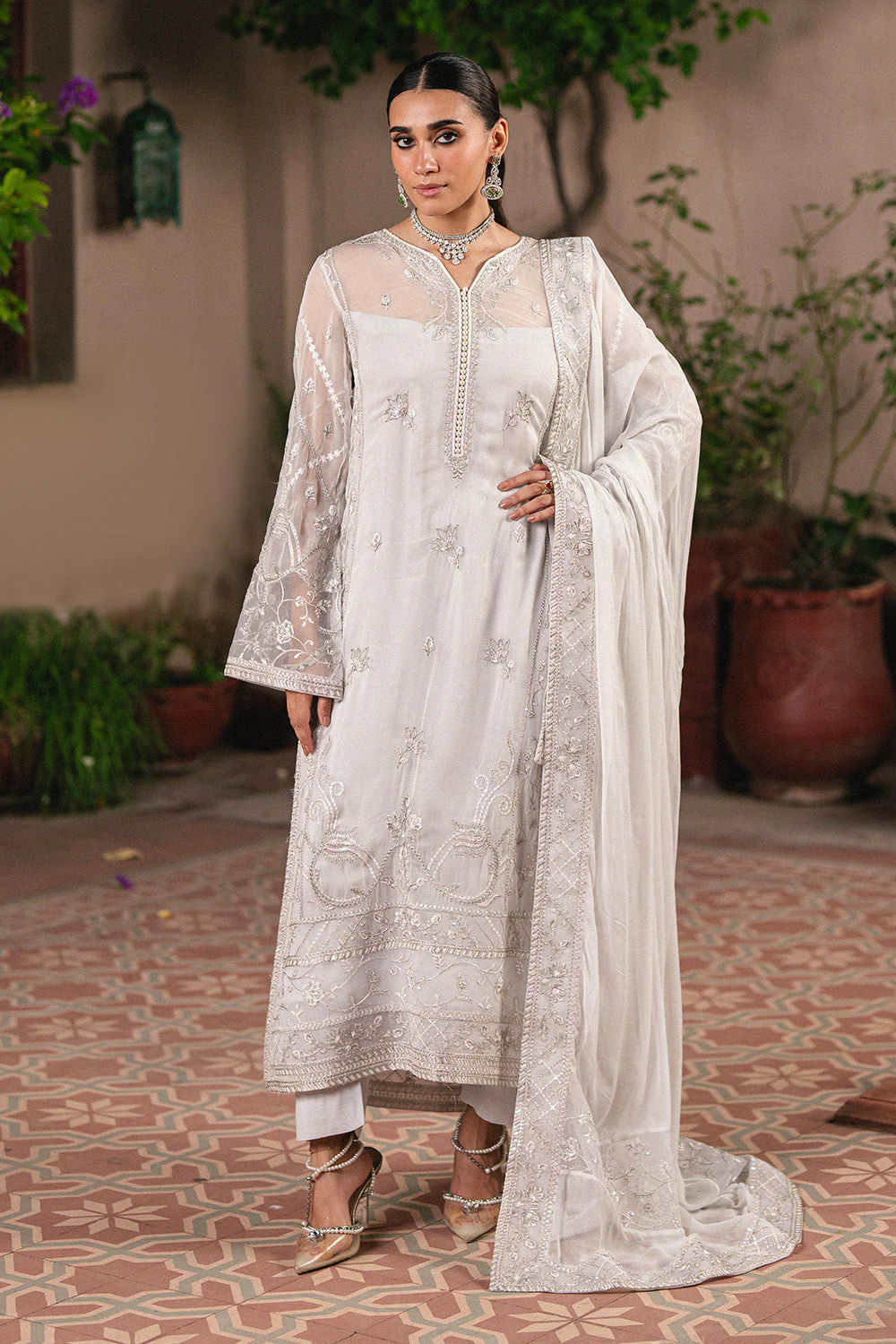 Maryum N Maria Faina - FSU5656 Embroidered Chiffon Collection 2025