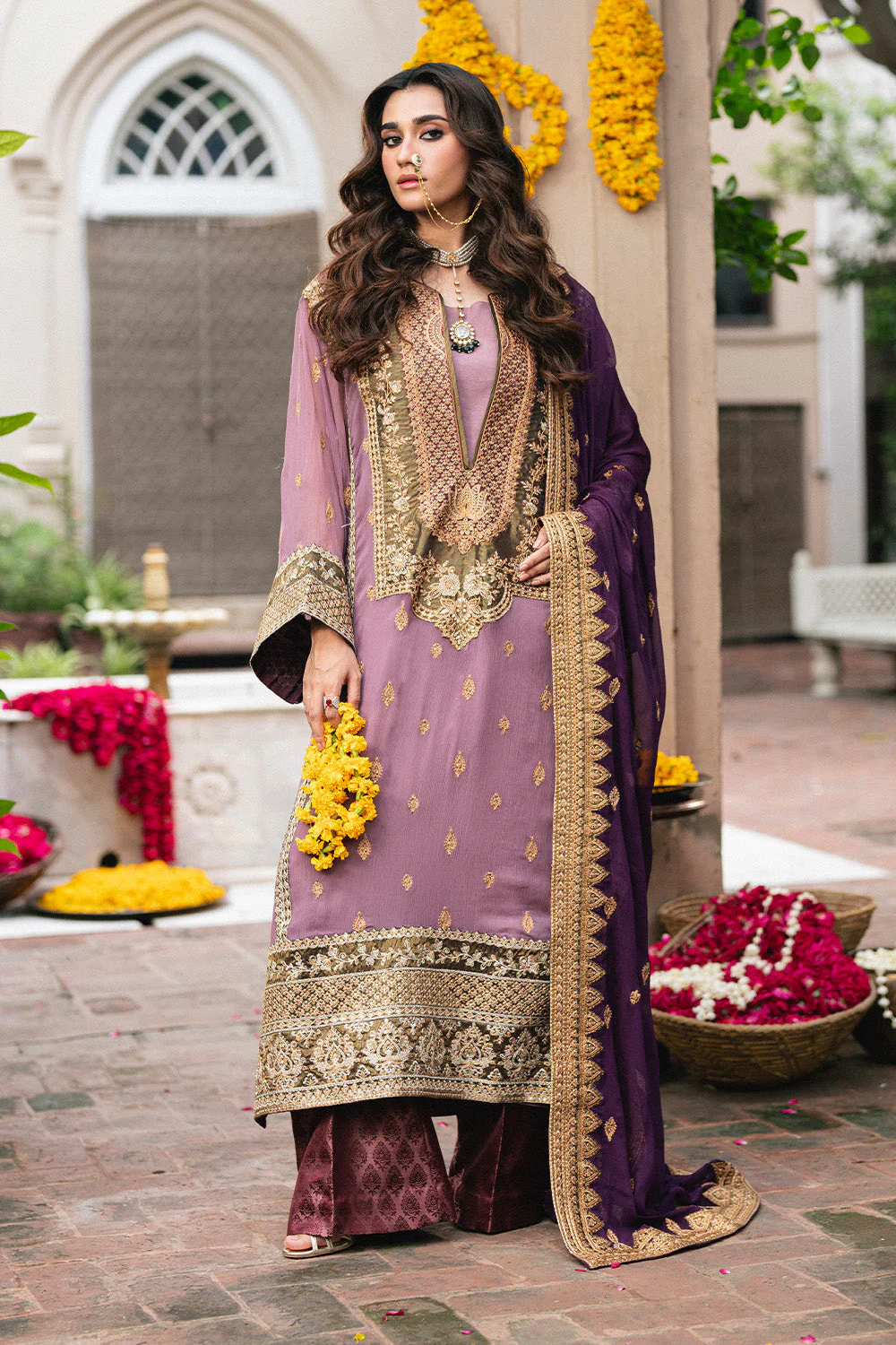 Maryum N Maria Kamilla - FSU5654 Embroidered Chiffon Collection 2025