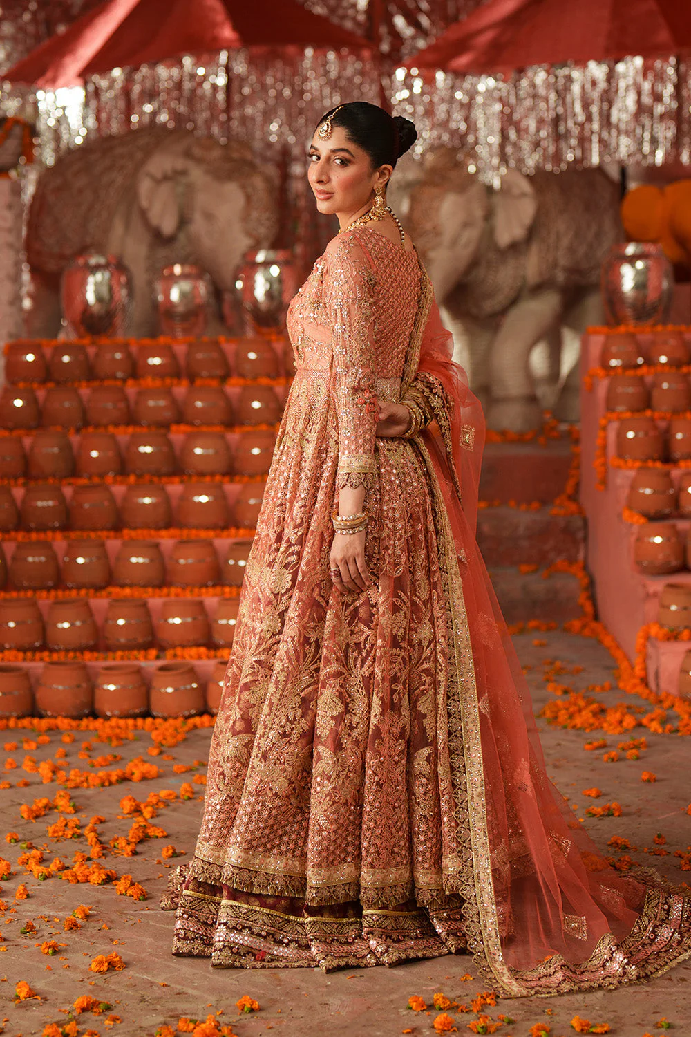 Maryum N Maria Kundan Coral - MWS5638 Online Shopping - Image 2