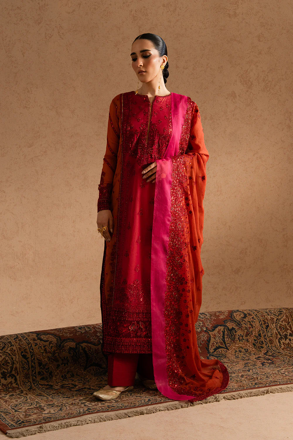 Maryum N Maria Leeyla - FSU5608 Embroidered Chiffon Collection 2025