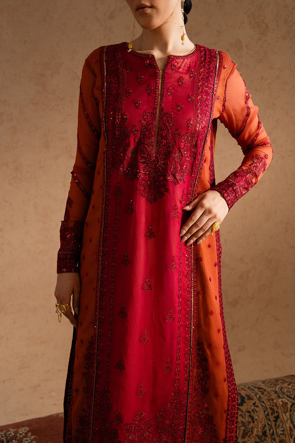 Maryum N Maria Leeyla - FSU5608 Embroidered Chiffon Collection 2025 - Image 2