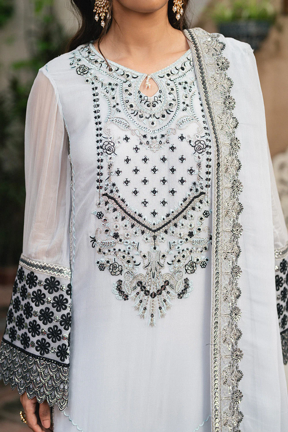 Maryum N Maria Liliya - FSU5657 Embroidered Chiffon Collection 2025 - Image 2