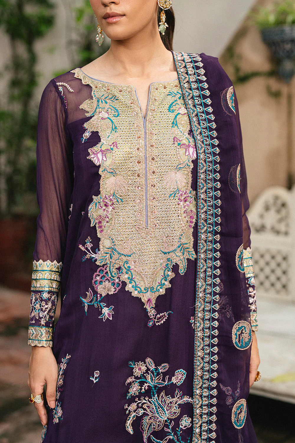 Maryum N Maria Polina - FSU5650 Embroidered Chiffon Collection 2025 - Image 2