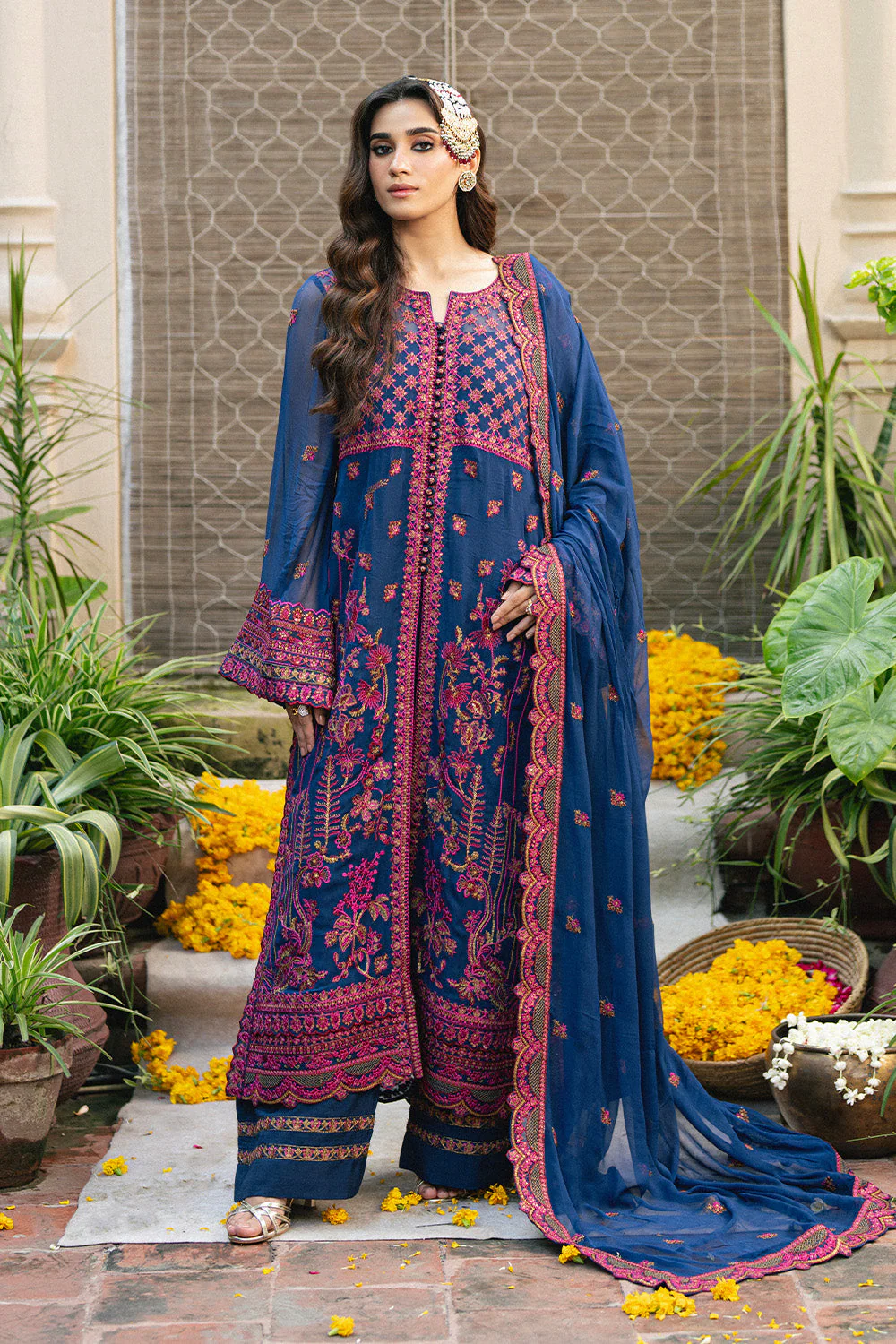 Maryum N Maria Roksana - FSU5653 Embroidered Chiffon Collection 2025