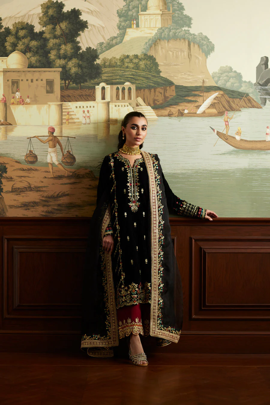 Mina Hassan Jahan Velvet Luxe 2024