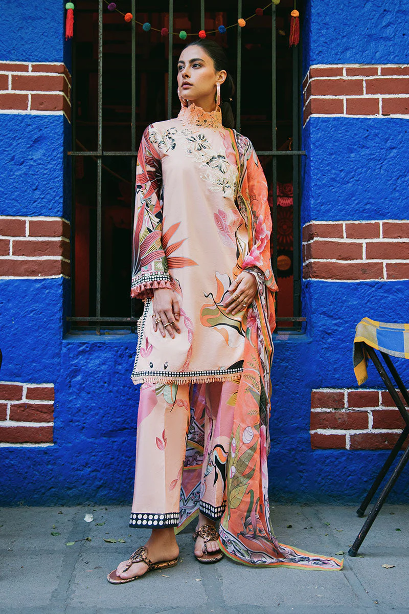 Mushq Peach Poppies La Dolce Hemline Prints Vol 2 2025