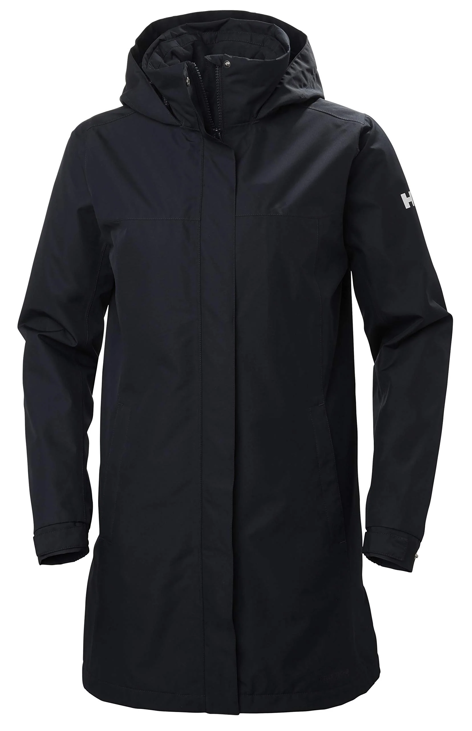 Navy Long Raincoat with Removable Hood - Helly Hansen