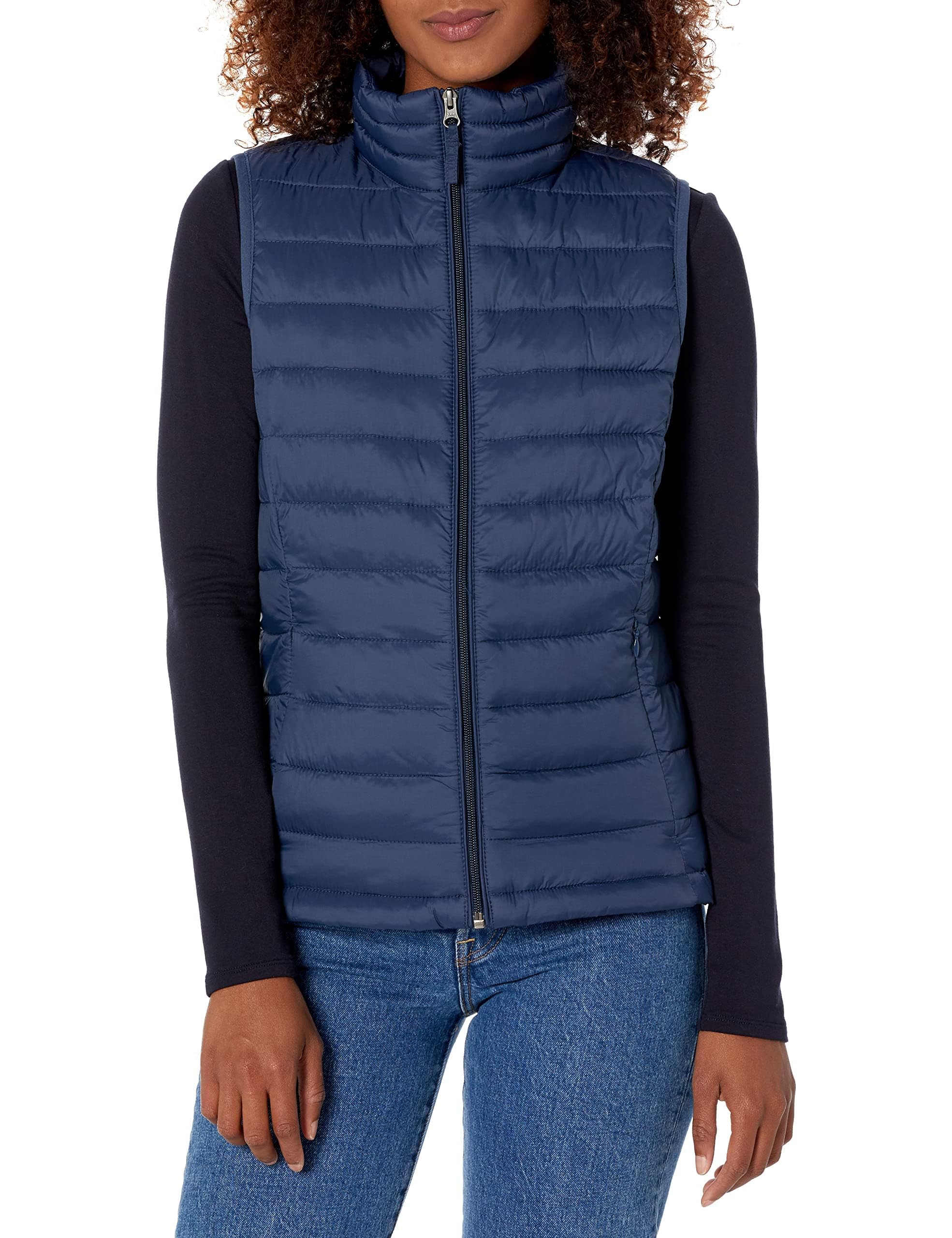 Navy Warm, Packable Women's Vest - AmEss