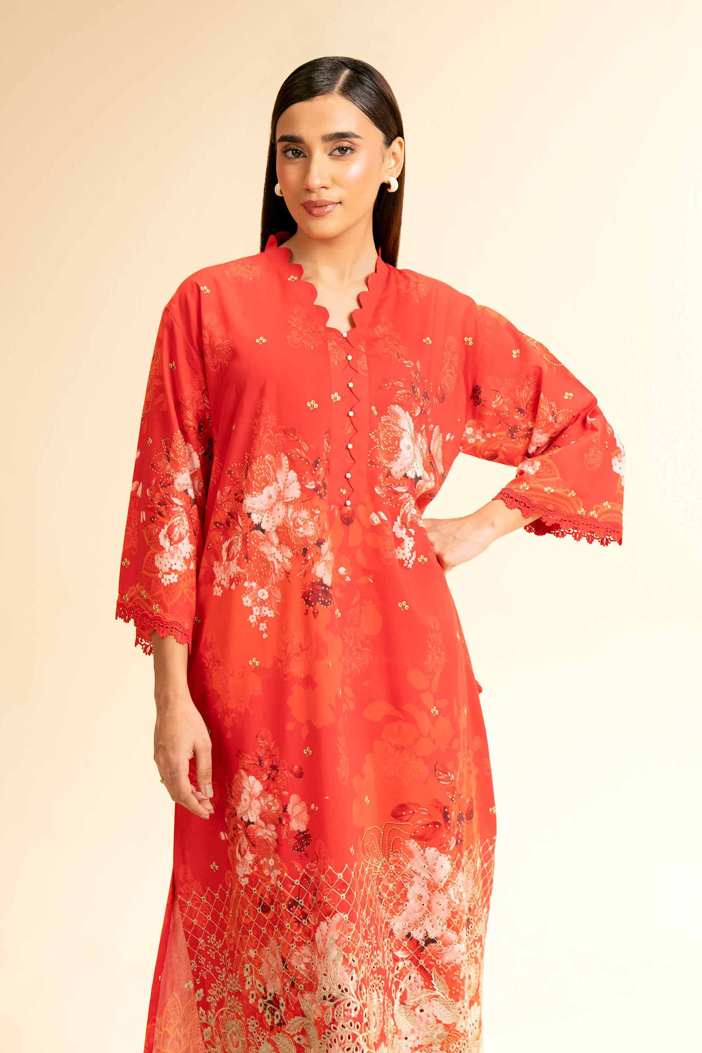 Nishat Linen 2 Piece - Digital Printed Embroidered Suit - 42501146 Embroidered Eid Lawn Collection 0 - Image 2