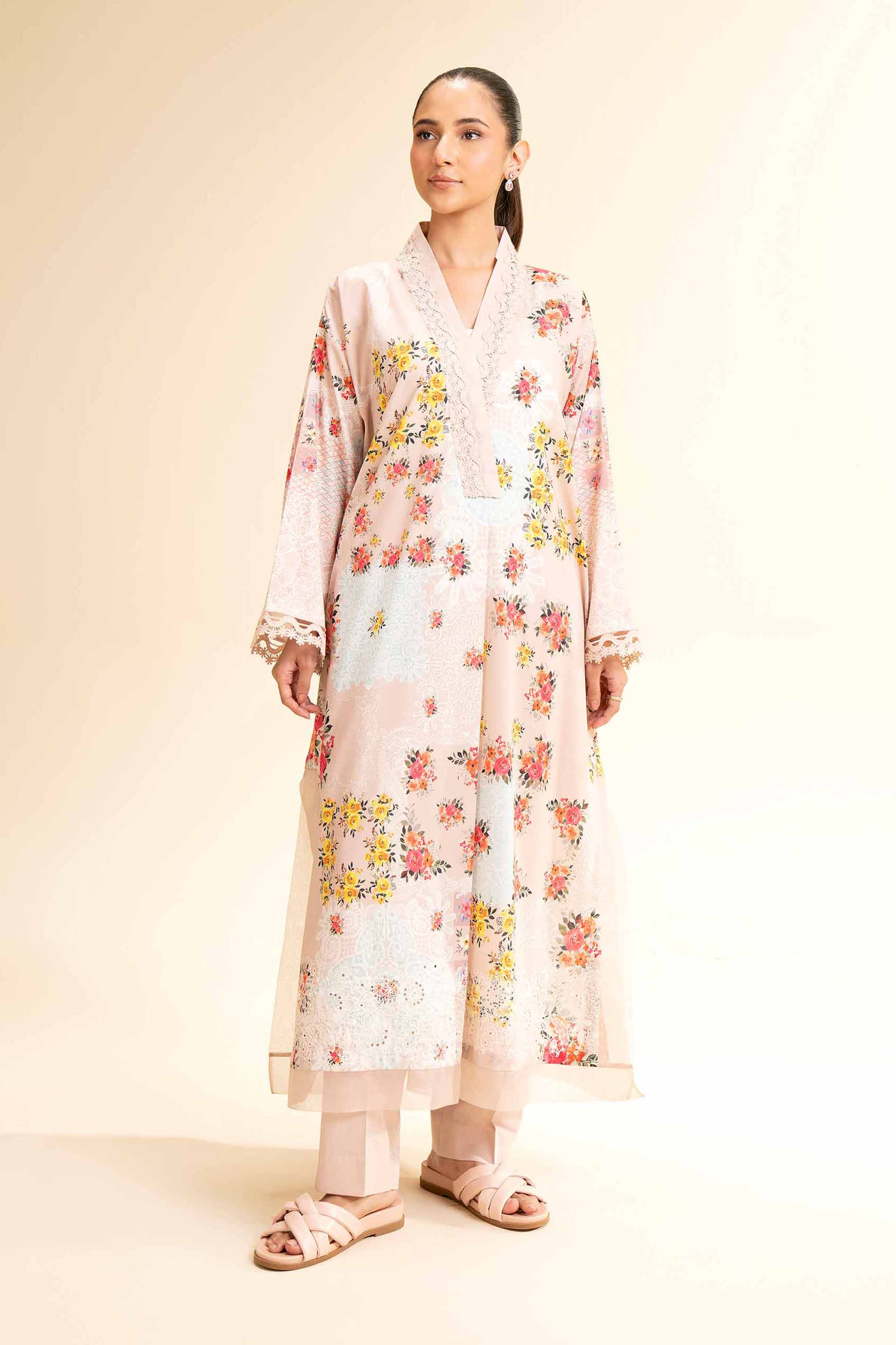 Nishat Linen 2 Piece - Digital Printed Embroidered Suit - 42501154 Embroidered Eid Lawn Collection 0