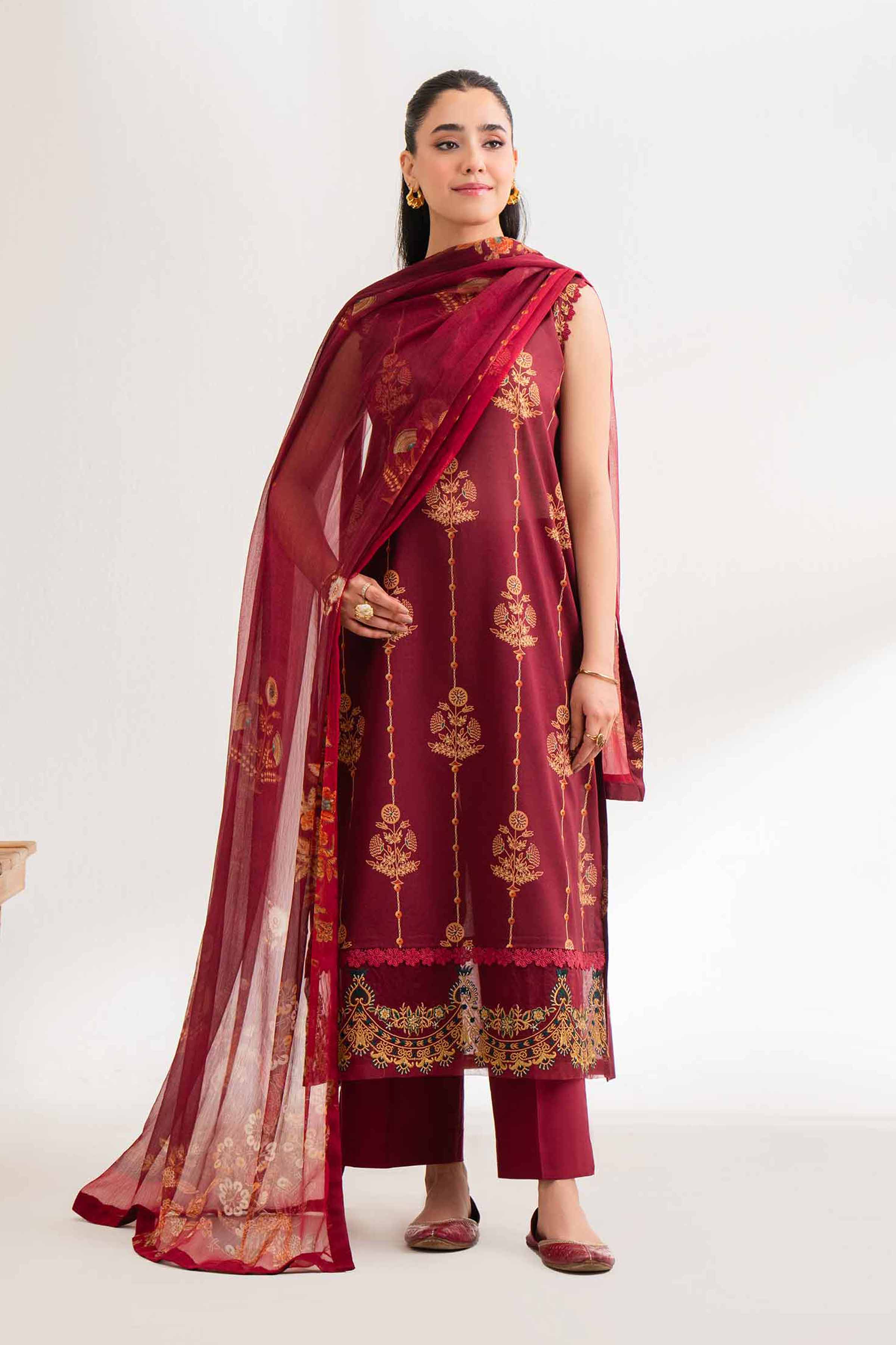 Nishat Linen 2 Piece - Digital Printed Embroidered Suit - 42501722 Embroidered Eid Lawn Collection 2025