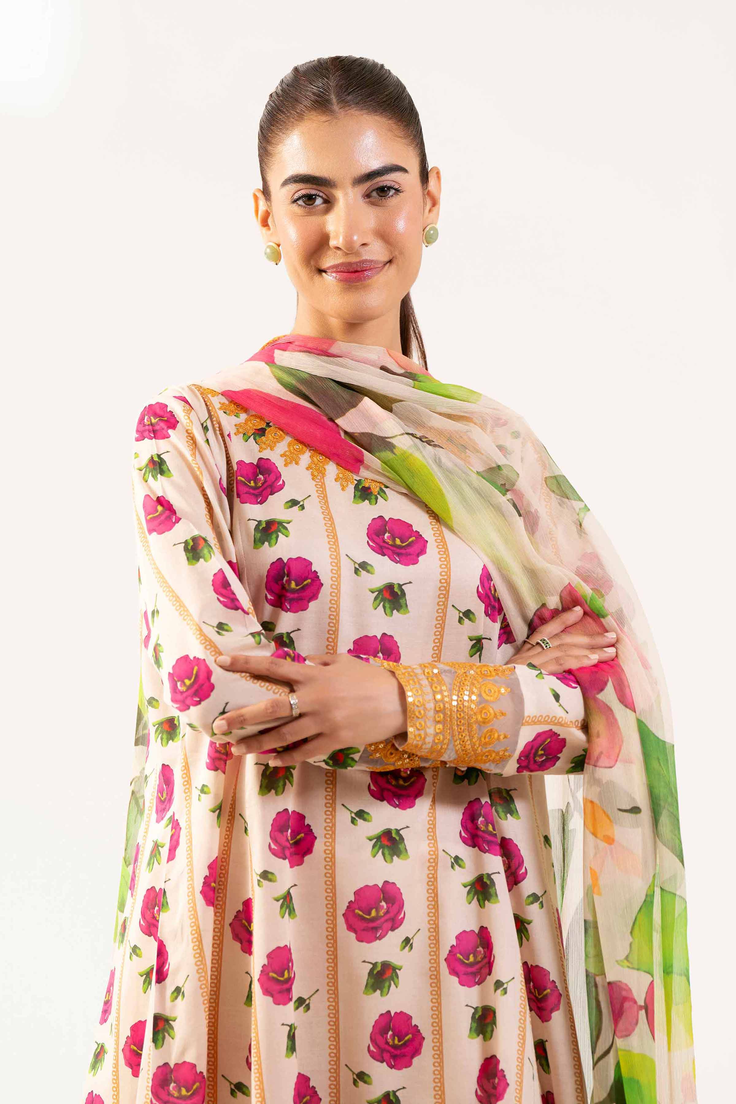 Nishat Linen 2 Piece - Digital Printed Embroidered Suit - 42501726 Embroidered Eid Lawn Collection 2025 - Image 2